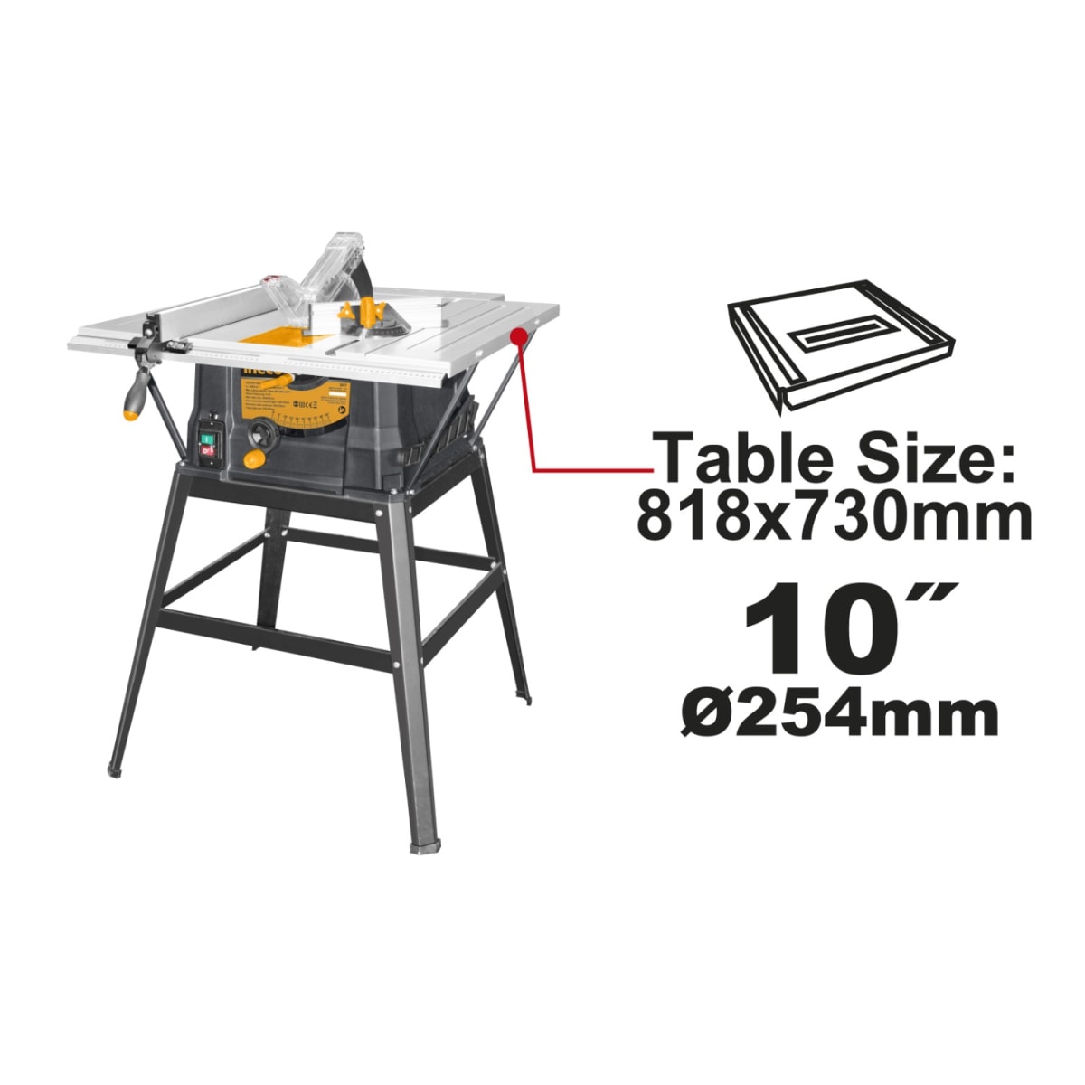 SIERRA DE MESA 10' 1500W INDUSTRIAL INGCO - 2