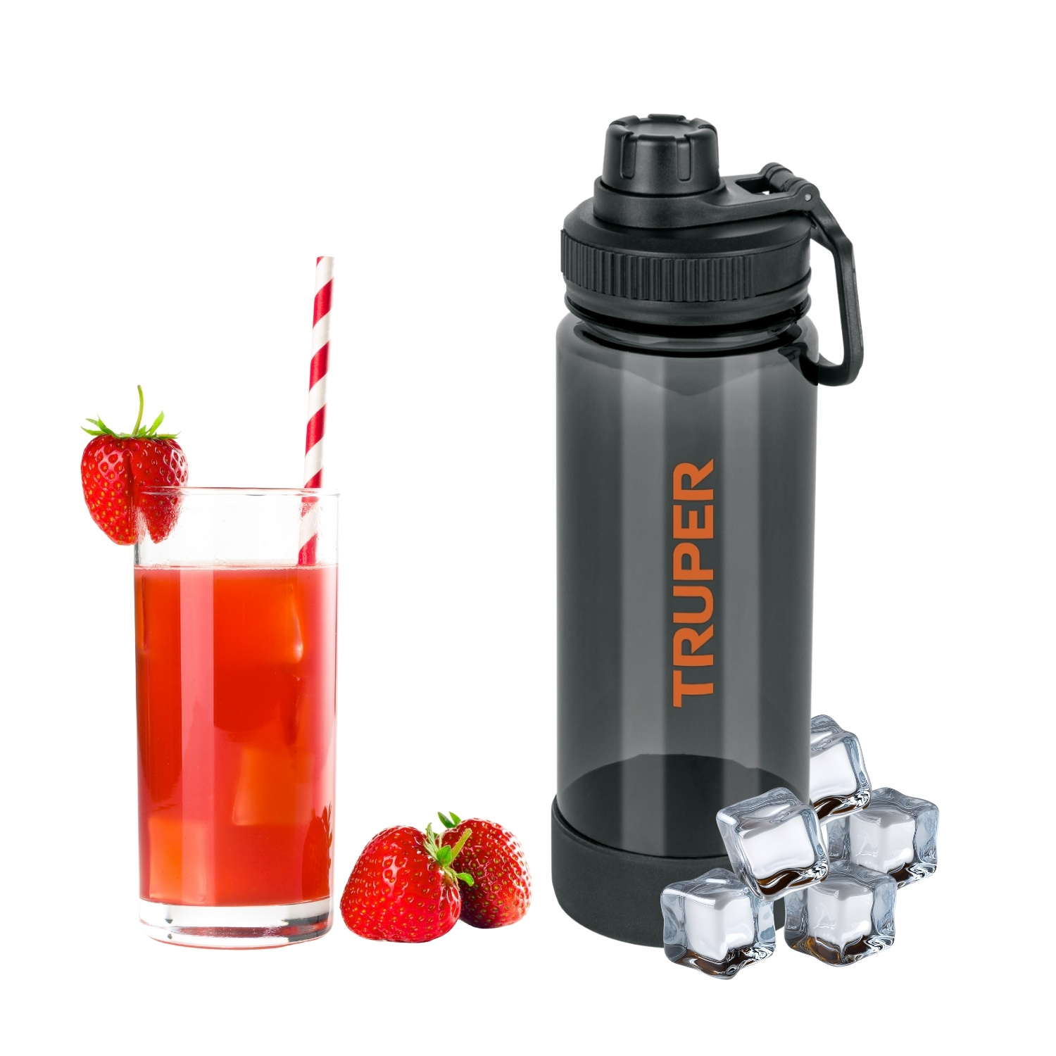 TERMO DE ACERO INOXIDABLE 400ML + TOMATODO DE PLÁSTICO 740ML TRUPER - 4