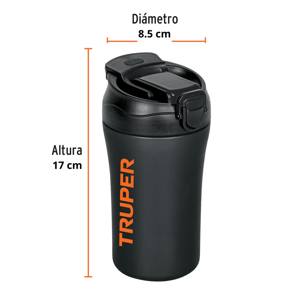 TERMO DE ACERO INOXIDABLE 400ML + TOMATODO DE PLÁSTICO 740ML TRUPER - 5