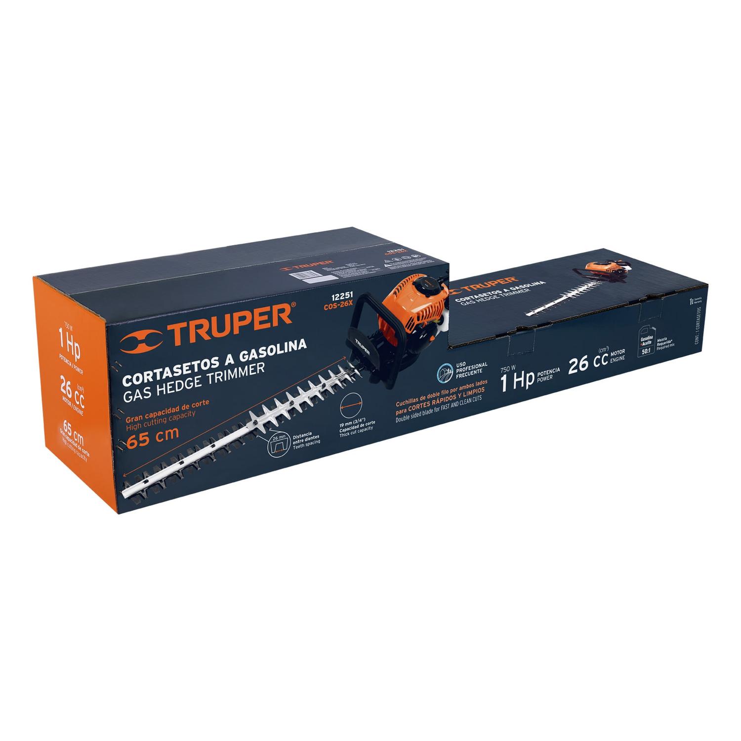 CORTASETOS CON MOTOR A GASOLINA 26 CC PROFESIONAL TRUPER - 7