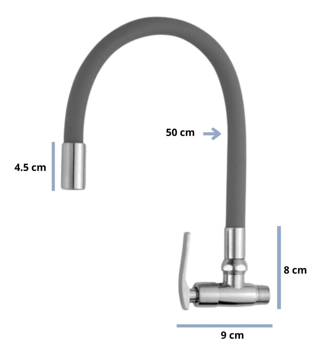 CAÑO DE LAVADERO FLEXIBLE PARA PARED CYA NEGRO GRIS BLANCO - 2