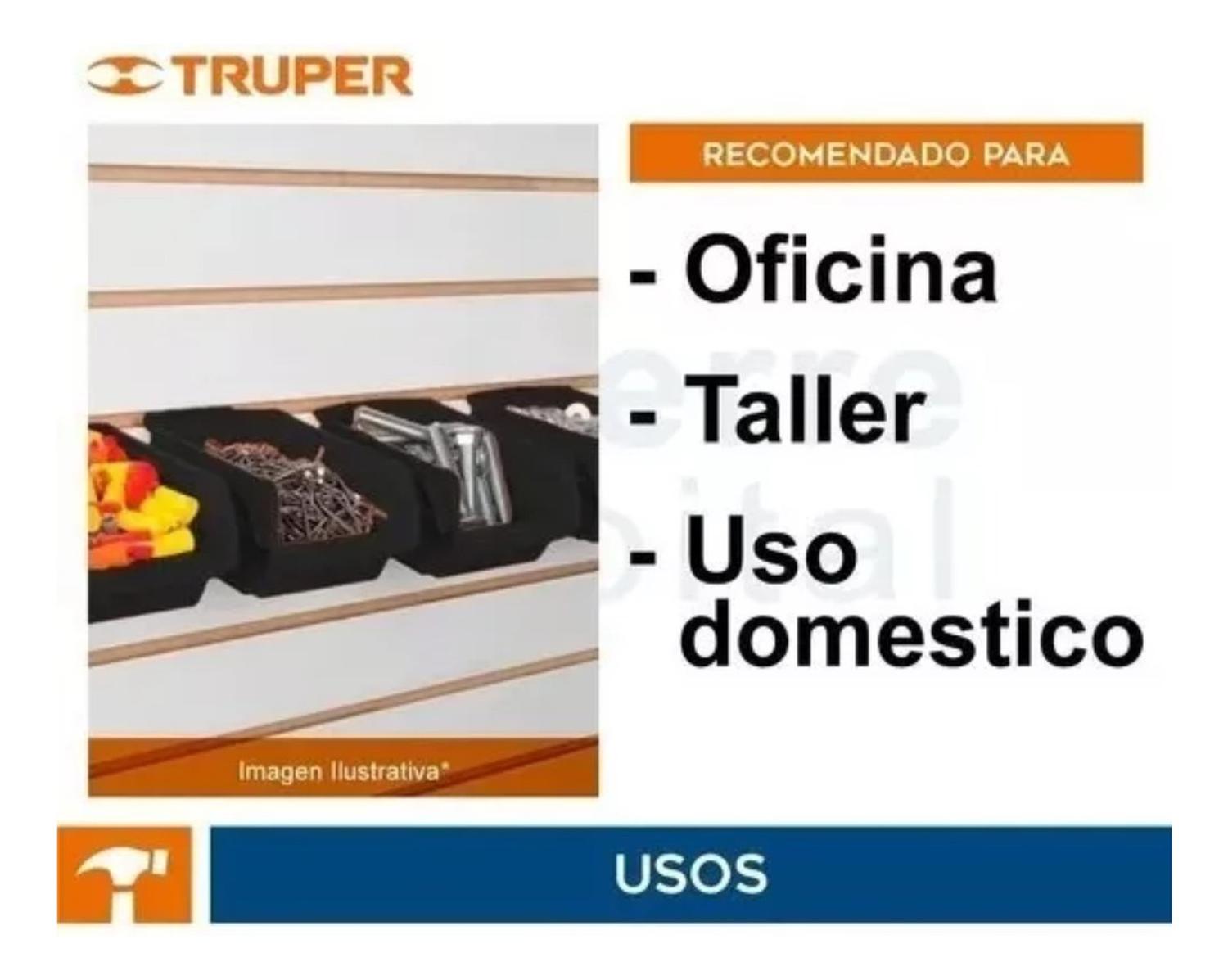 BANDEJA APILABLE DE PLÁSTICO, 34 X 21 X 15 CM TRUPER 10891 NEGRO - 4