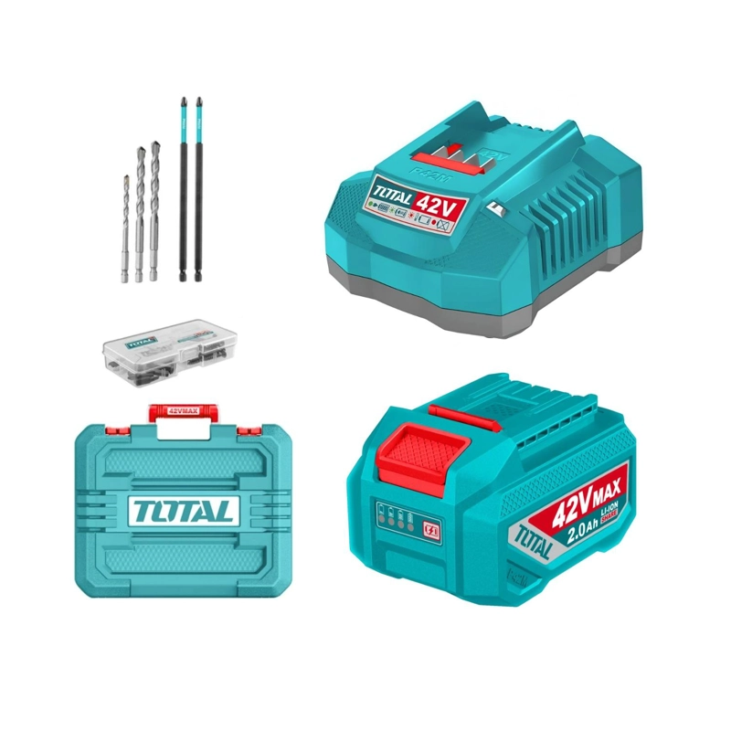 TALADRO PERCUTOR 69NM + 1 BATERÍA Y CARGADOR 42V TOTAL - 7