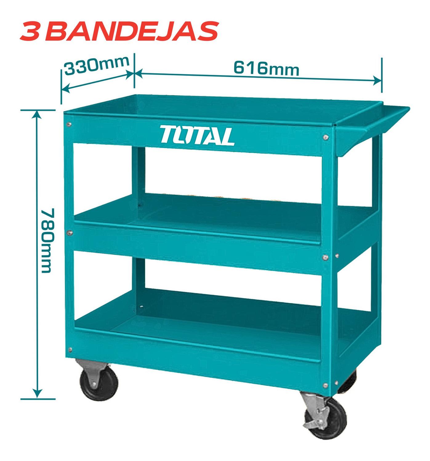 CARRO DE SERVICIO PORTA HERRAMIENTAS 3 NIVELES TOTAL - 2