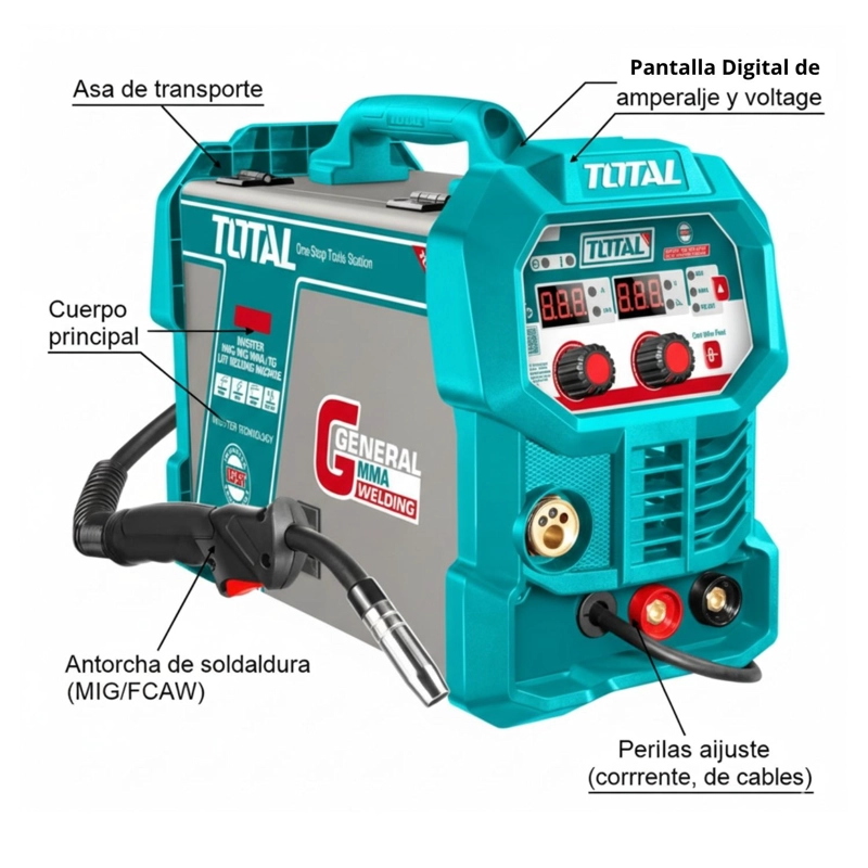 SOLDADORA INVERTER MMA/MIG 160AMP TOTAL - 3