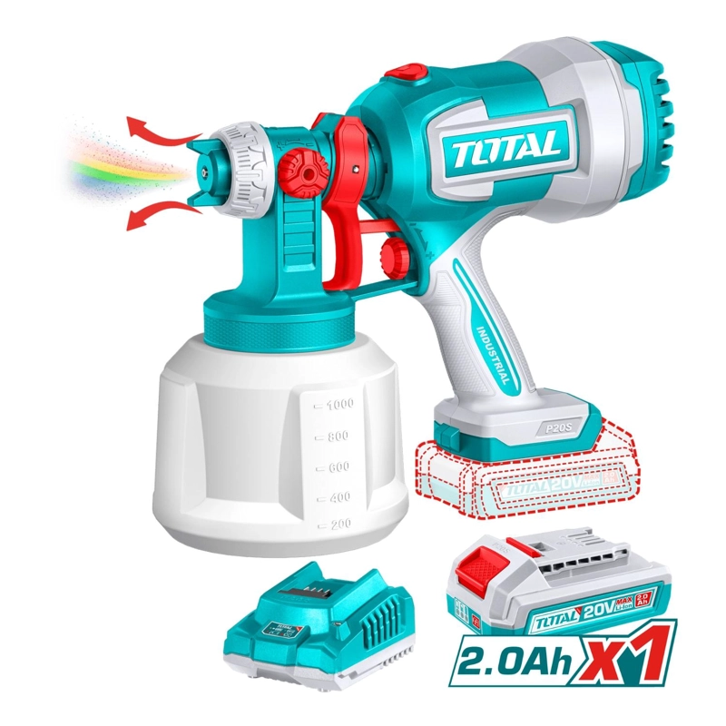 PISTOLA PARA PINTAR 20V 800ML + 1 CARGADOR + 1 BAT 2 AH - 1