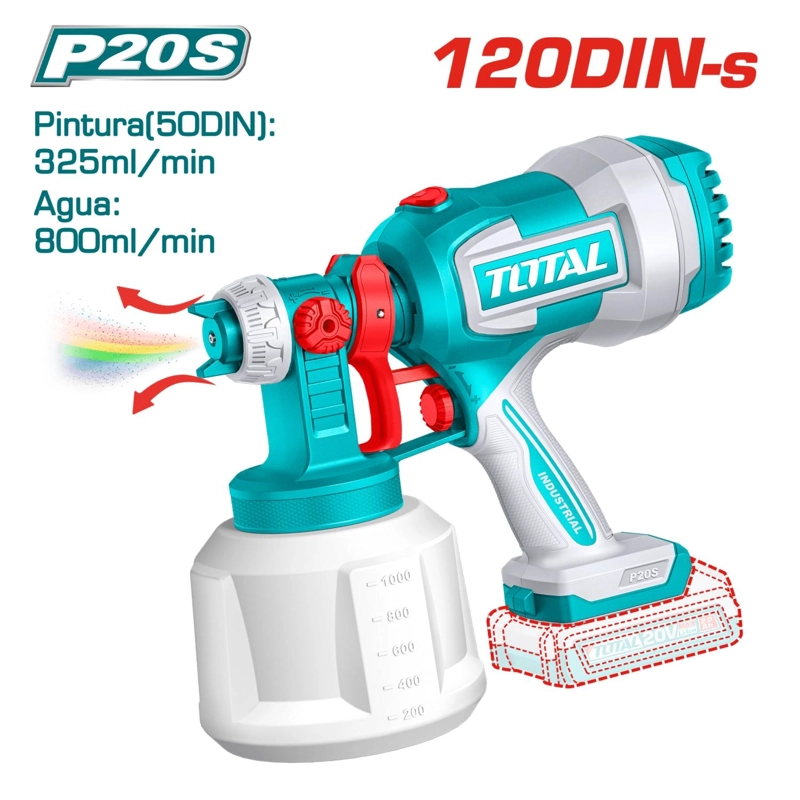 PISTOLA PARA PINTAR 20V 800ML + 1 CARGADOR + 1 BAT 2 AH - 2