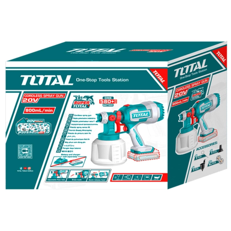 PISTOLA PARA PINTAR 20V 800ML + 1 CARGADOR + 1 BAT 2 AH - 5