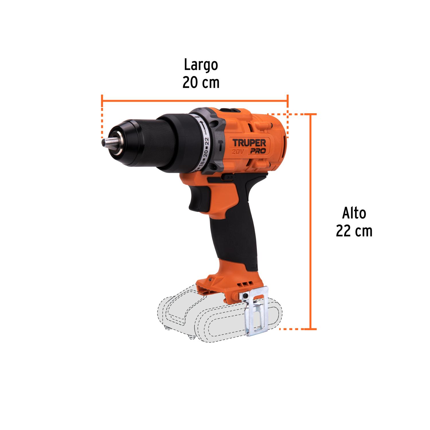 TALADRO PERCUTOR 20V (SOLO CABEZAL) TRUPER - 7