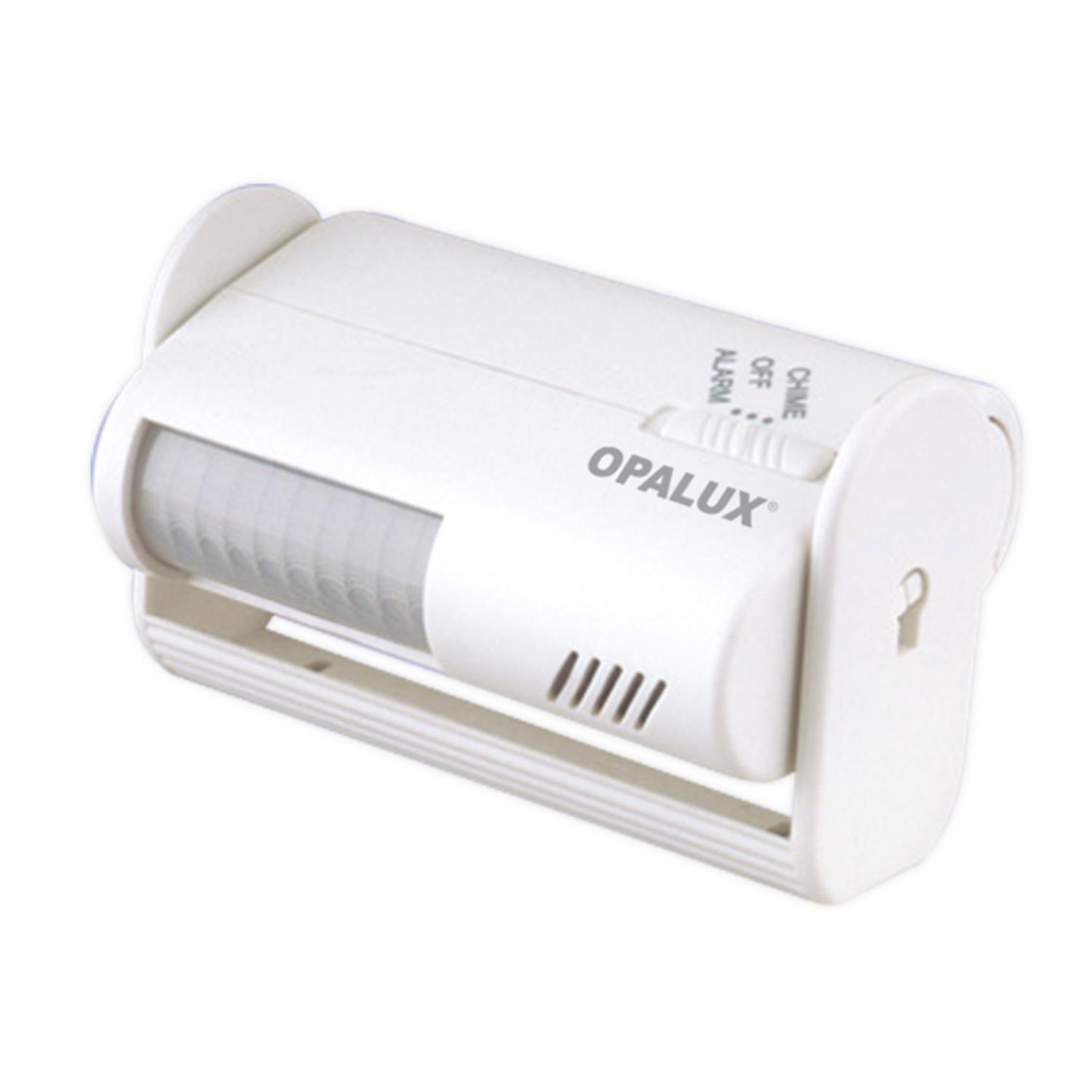 SENSOR DE MOVIMIENTO CON ALARMA Y TIMBRE OPALUX - 1