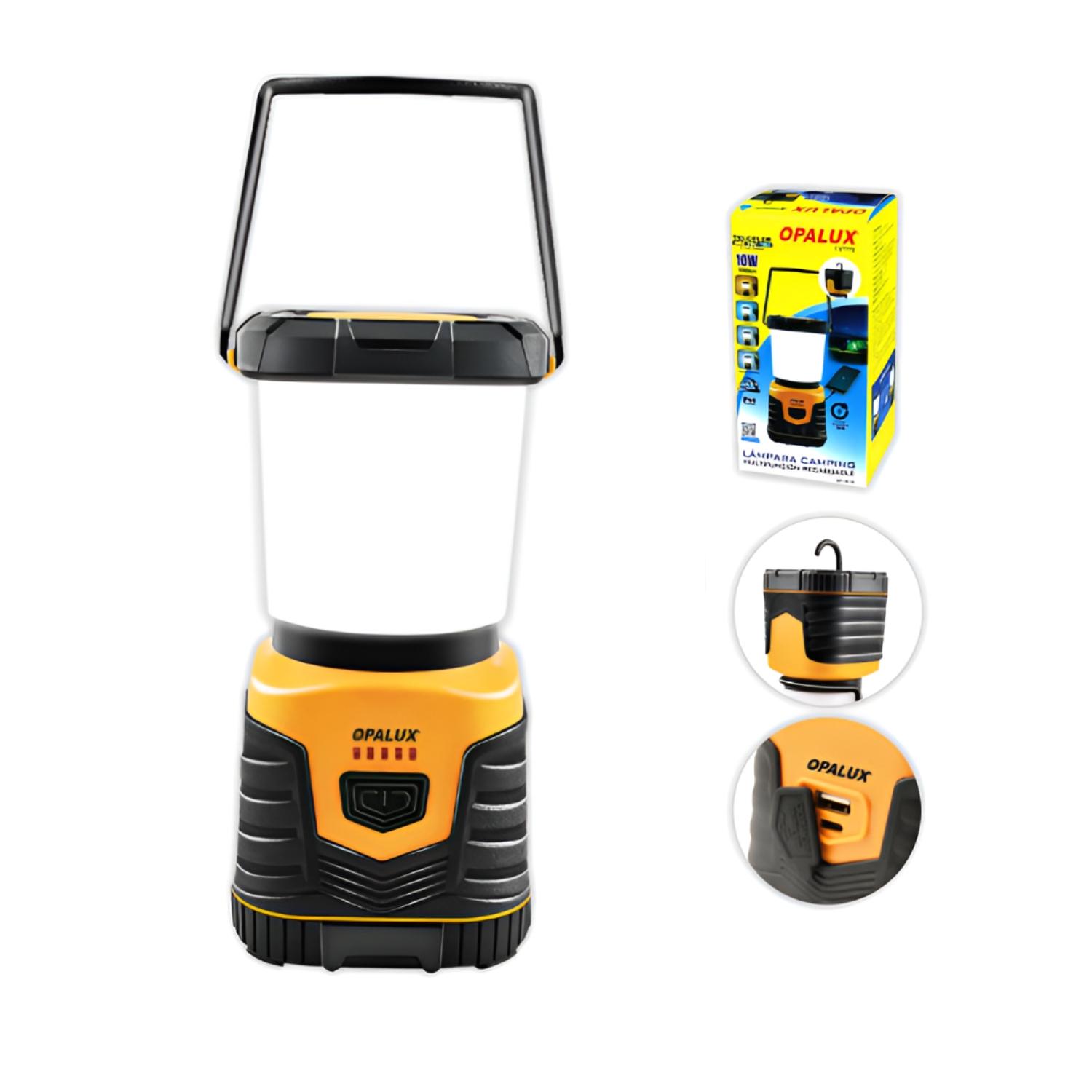 LÁMPARA CAMPING RECARGABLE 10W 1000LM OPALUX - 4