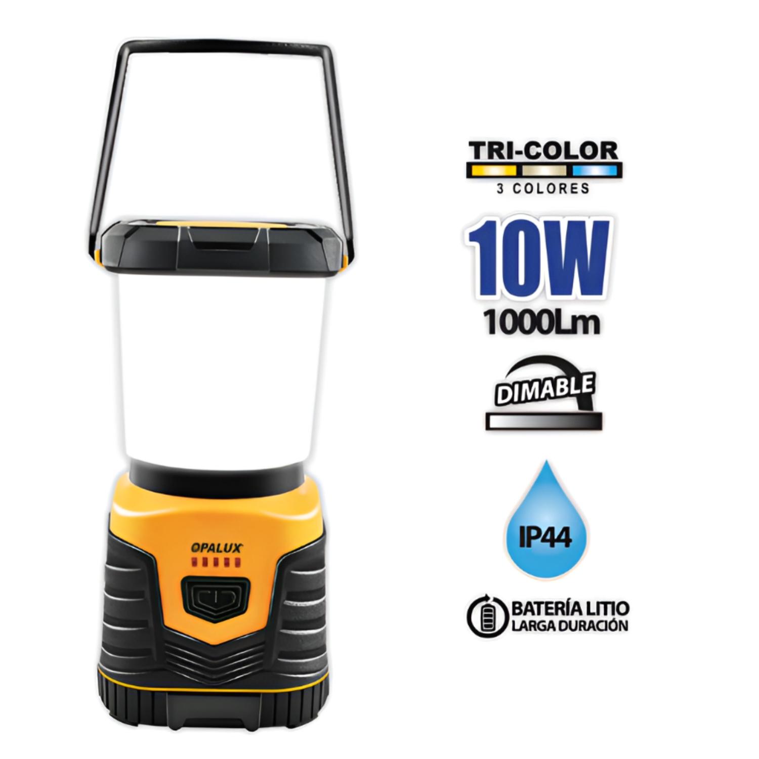 LÁMPARA CAMPING RECARGABLE 10W 1000LM OPALUX - 5