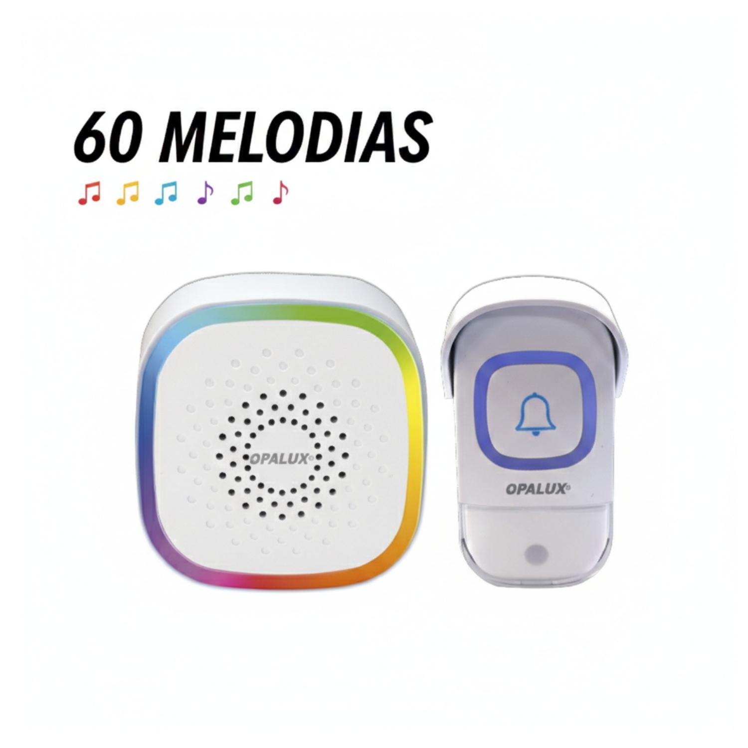 TIMBRE INALAMBRICO USB LUZ RGB 60 MELODIAS OPALUX - 5