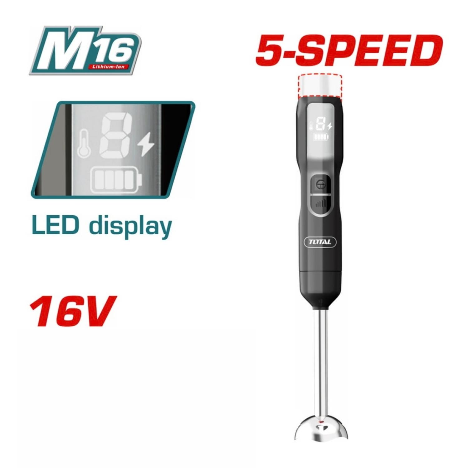 COMBO 3 EN 1 TALADRO ATORNILLADOR 60NM + BATIDORAS 16V TOTAL - 7