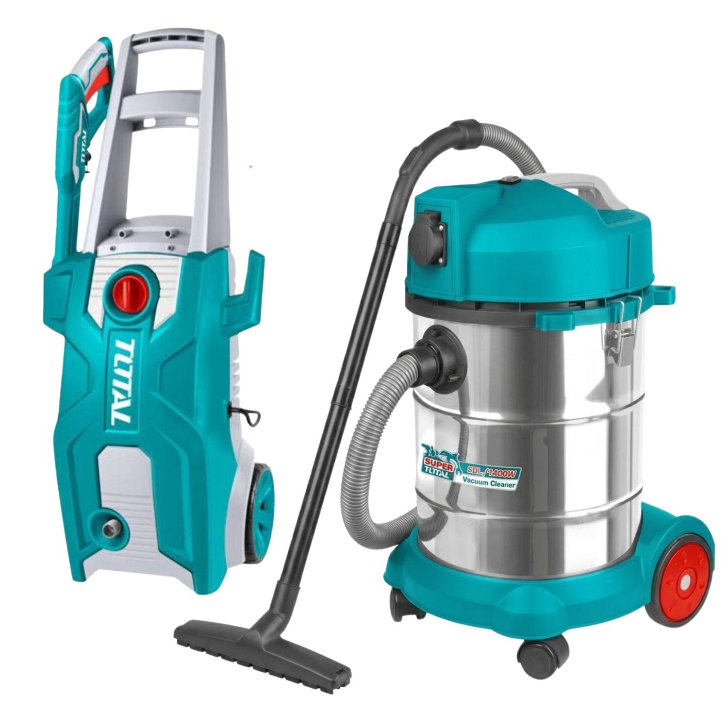 HIDROLAVADORA 2000W + ASPIRADORA 30 LITROS INDUSTRIAL TOTAL - 1