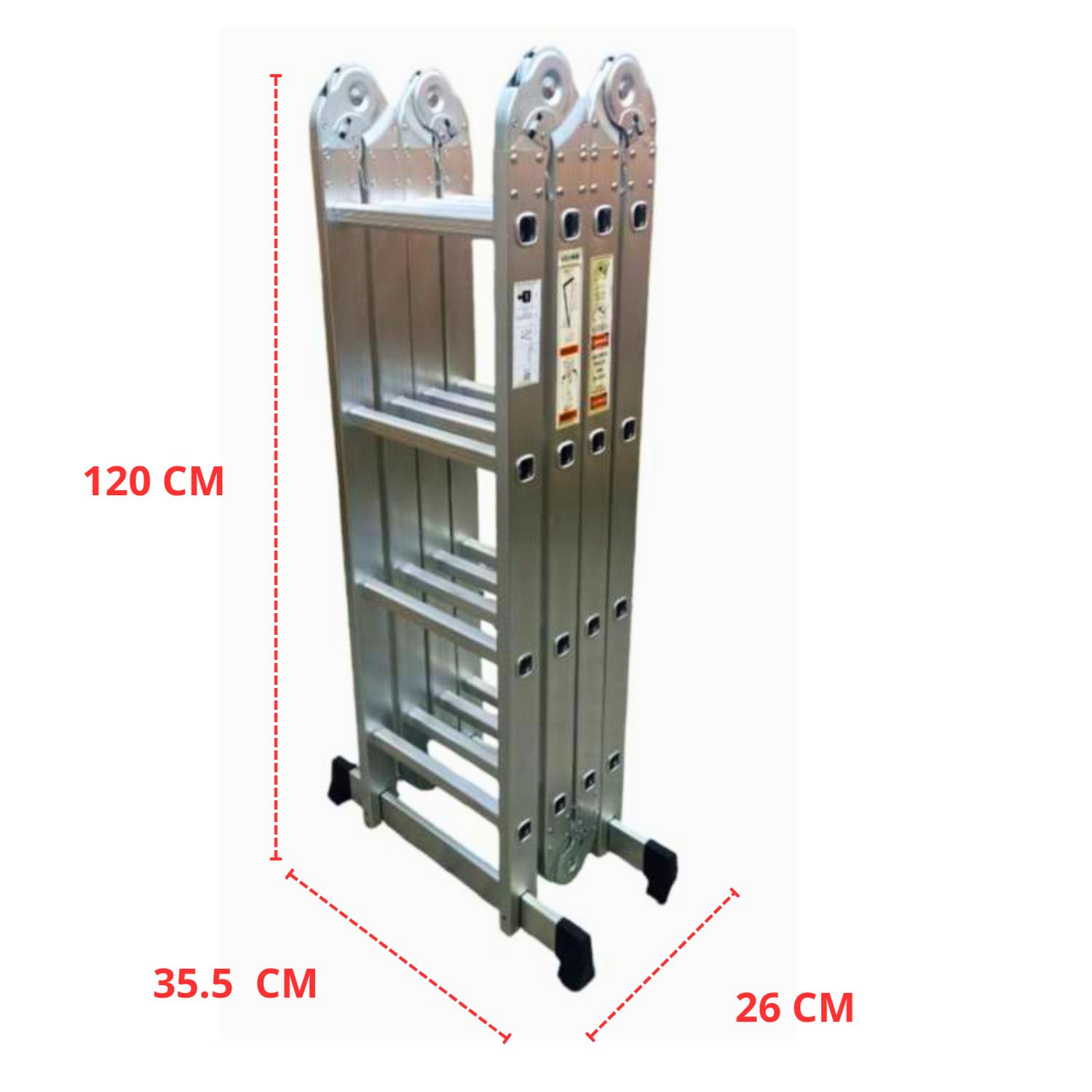 ESCALERA MULTIPOSICION 16 PELDAÑOS SOPORTA 150 KG FERTON - 4