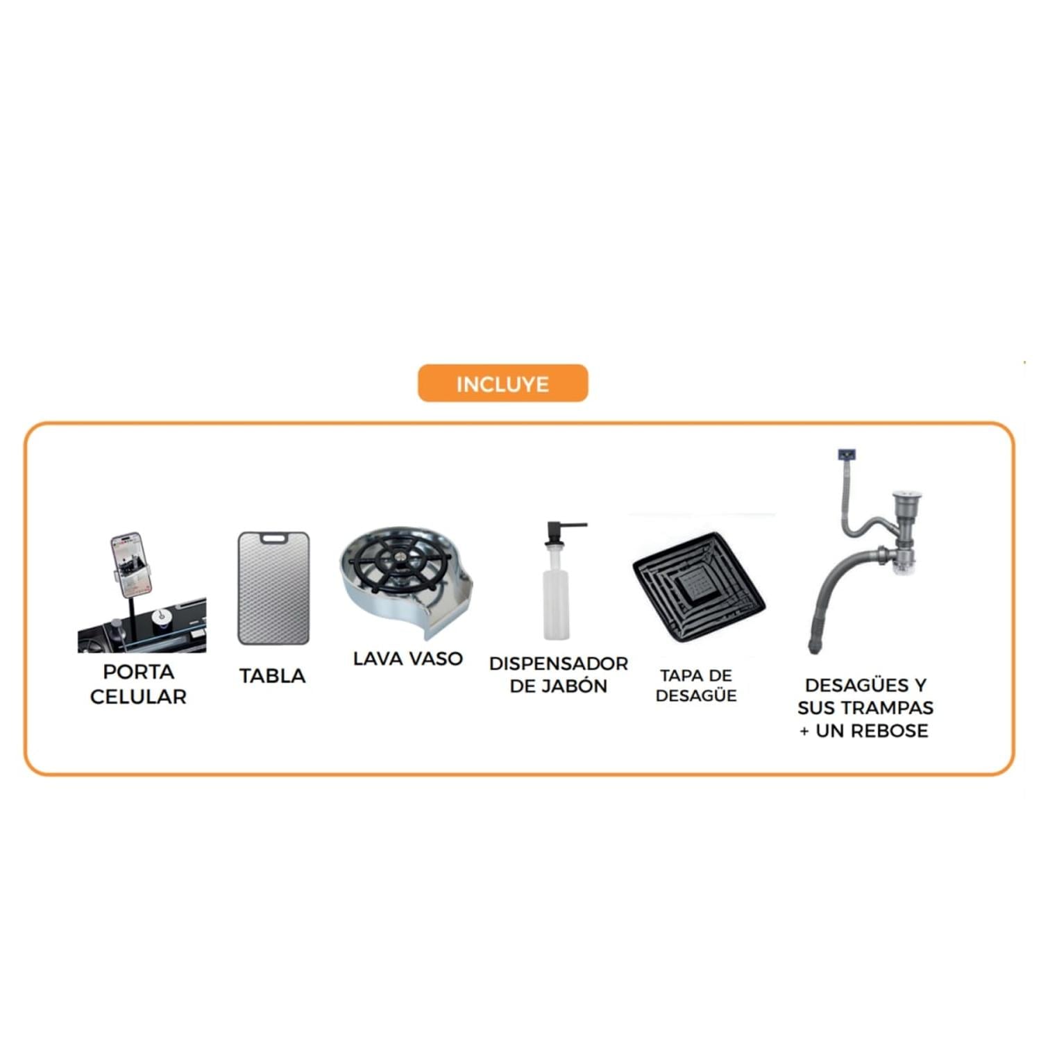 LAVADERO DE COCINA MULTIFUNCIONAL SMART MANCORA-6845 FRATELLI - 4