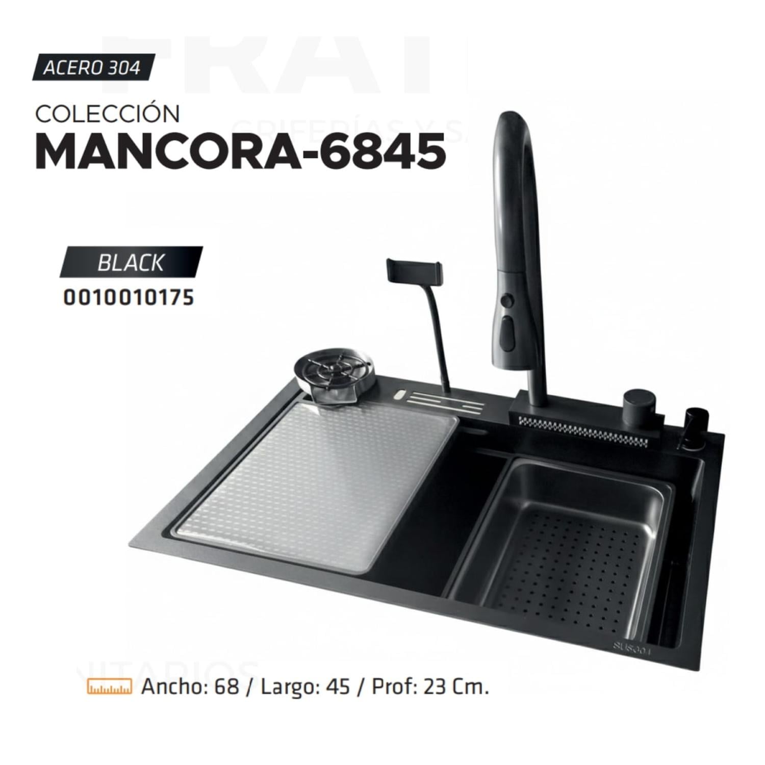 LAVADERO DE COCINA MULTIFUNCIONAL SMART MANCORA-6845 FRATELLI - 5