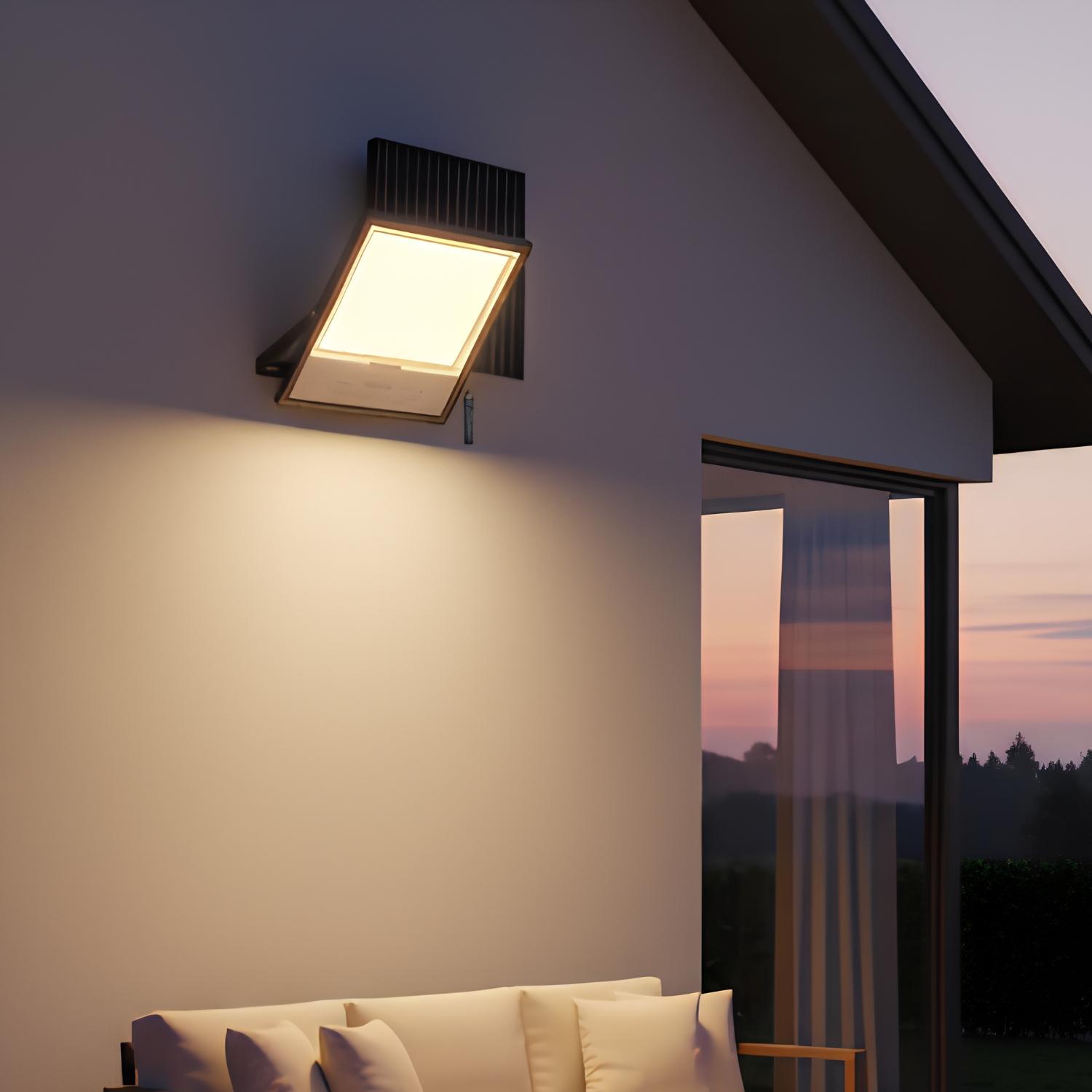 REFLECTOR LED CON PANEL SOLAR 600W TRICOLOR OPALUX - 2