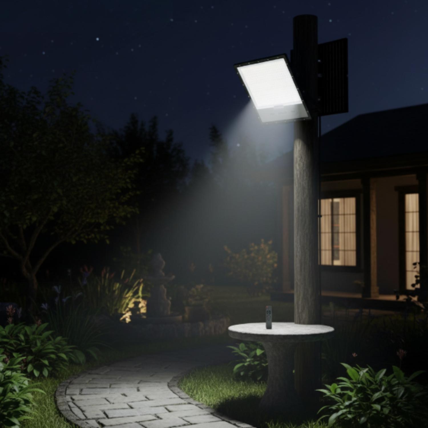 REFLECTOR LED CON PANEL SOLAR 600W TRICOLOR OPALUX - 3
