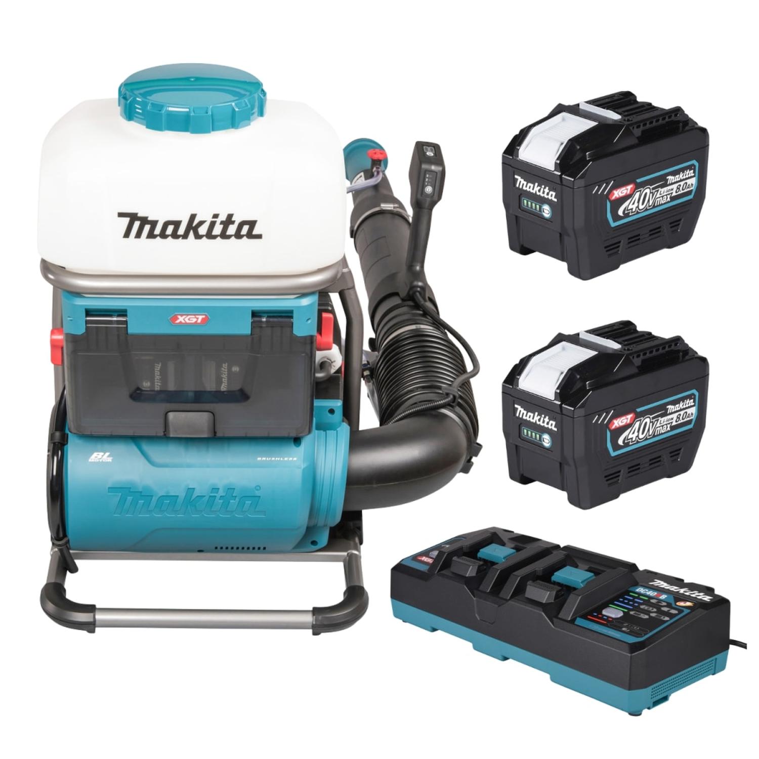 FUMIGADORA DE MOCHILA 15 LITROS 40V XGT + 2 BATERIAS 8AH MAKITA - 1