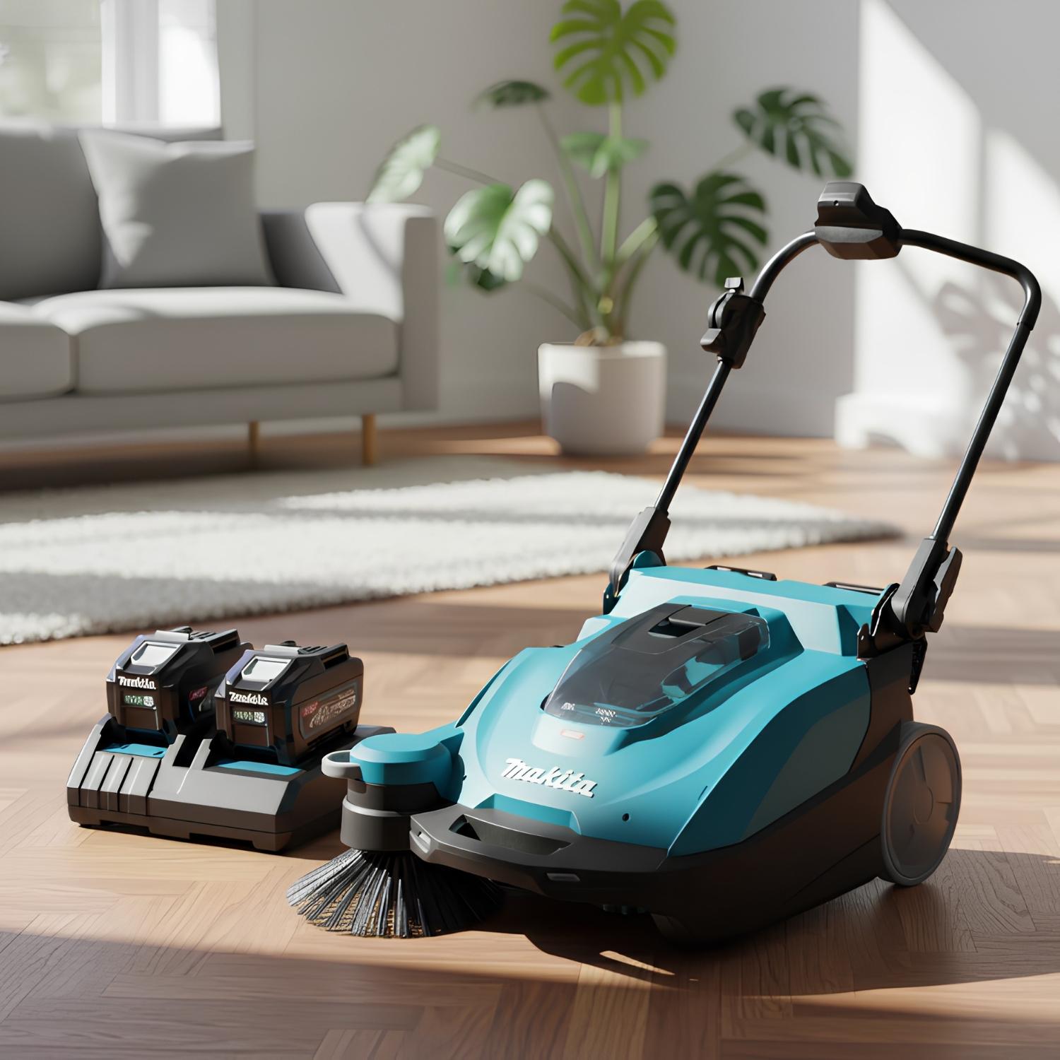 BARREDORA ASPIRADORA 40V XGT + 2 BATERIAS 5AH MAKITA - 2