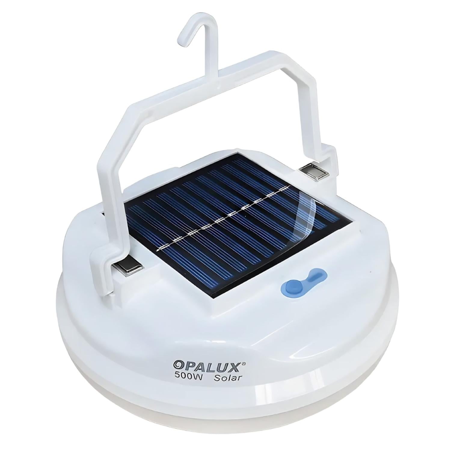 LAMPARA PORTATIL RECARGABLE CON PANEL SOLAR 500W OPALUX - 1