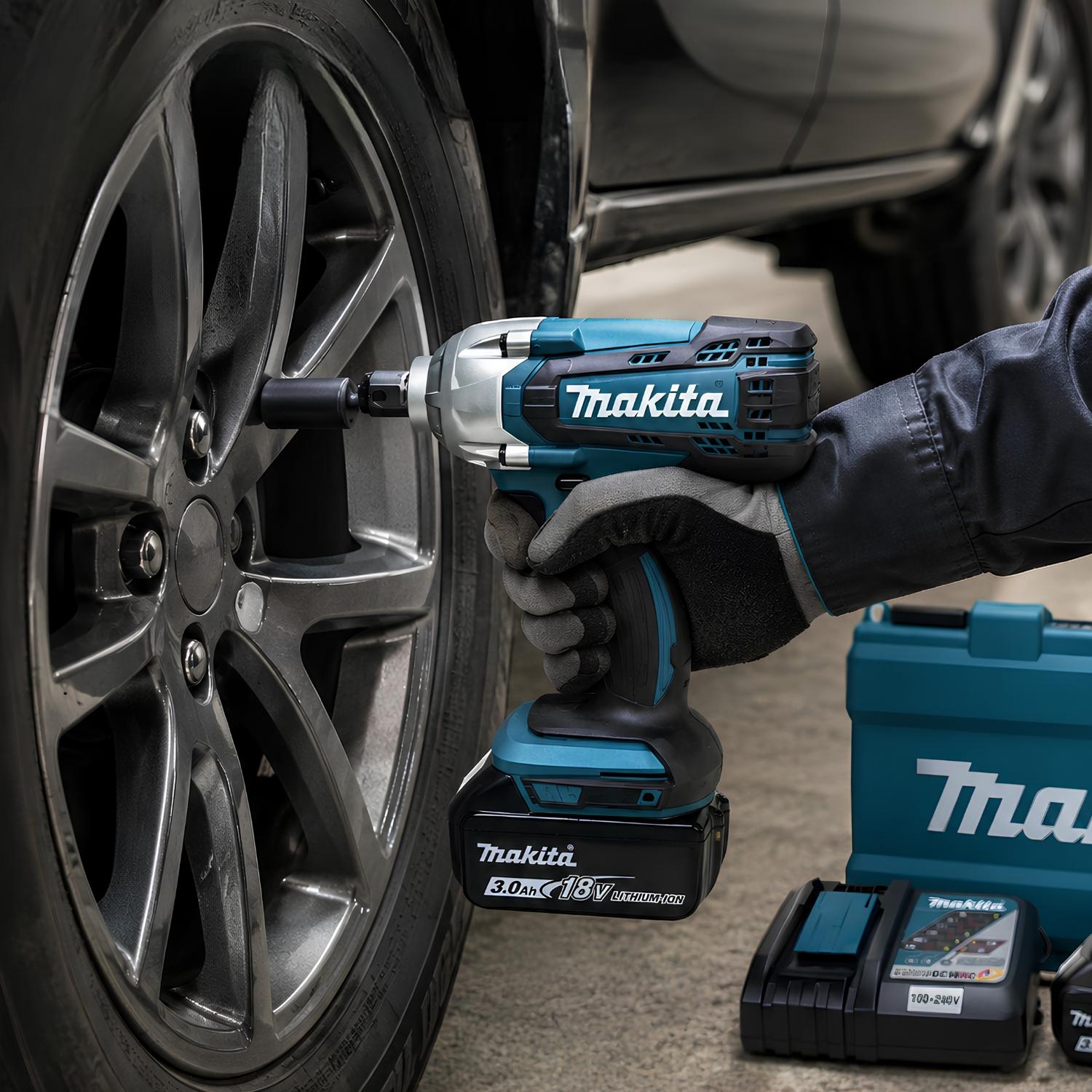 LLAVE DE IMPACTO 1/2 18V + 2 BATERÍAS 3AH Y CARGADOR MAKITA - 3
