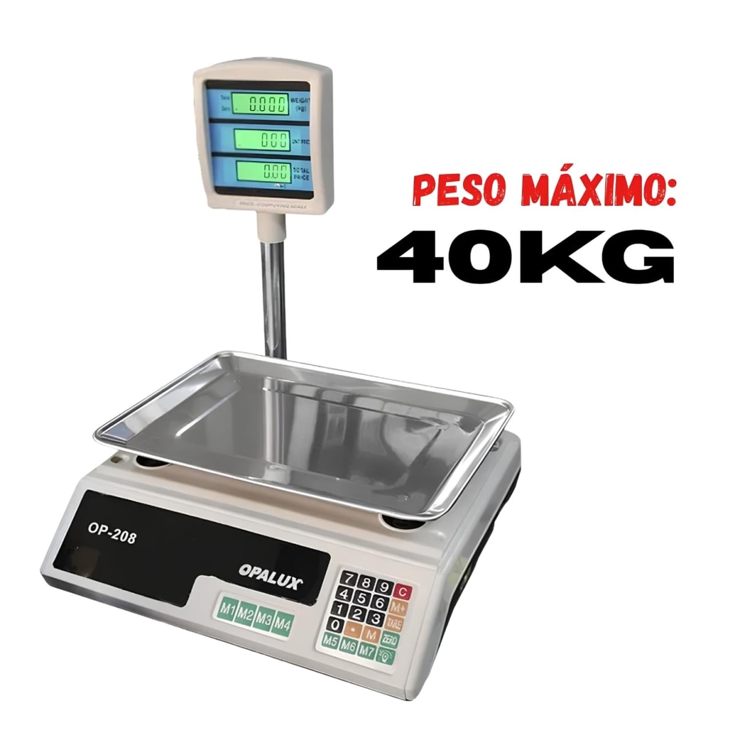 BALANZA DE MESA CON BRAZO SOPORTA 40KG OPALUX - 2