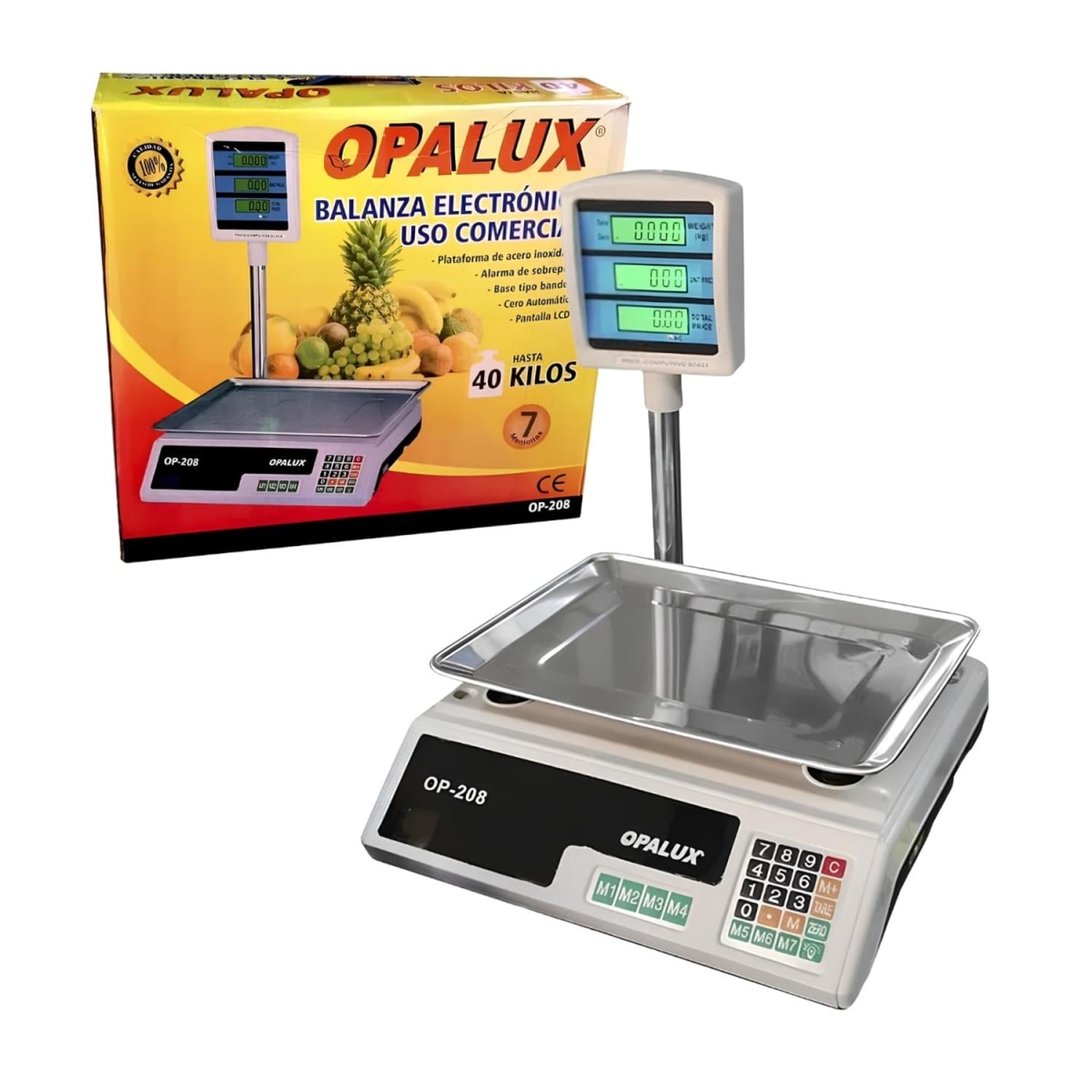 BALANZA DE MESA CON BRAZO SOPORTA 40KG OPALUX - 3