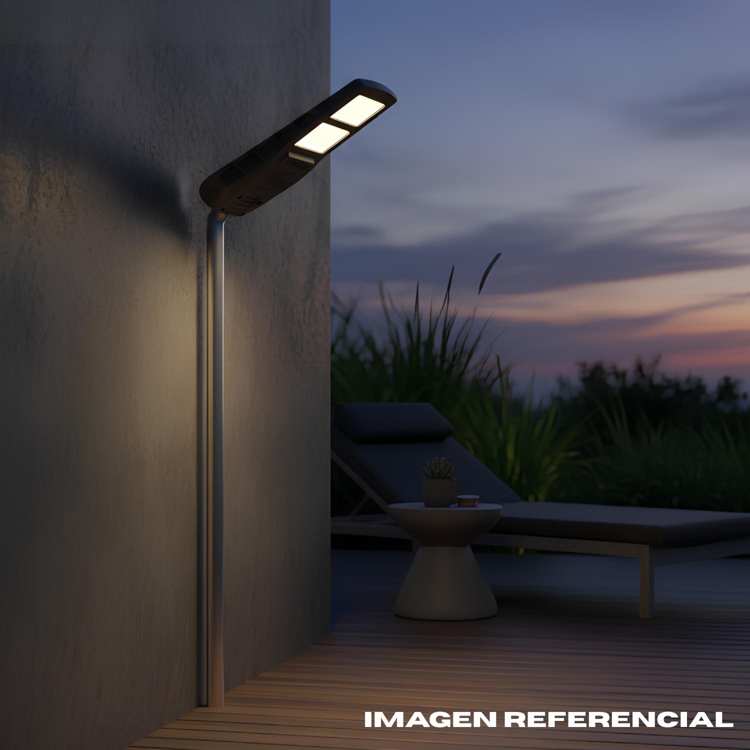 LUMINARIA SOLAR LED PASTORAL CON SENSOR RADAR Y FOTOCELDA 200W TRICOLOR OPALUX - 2