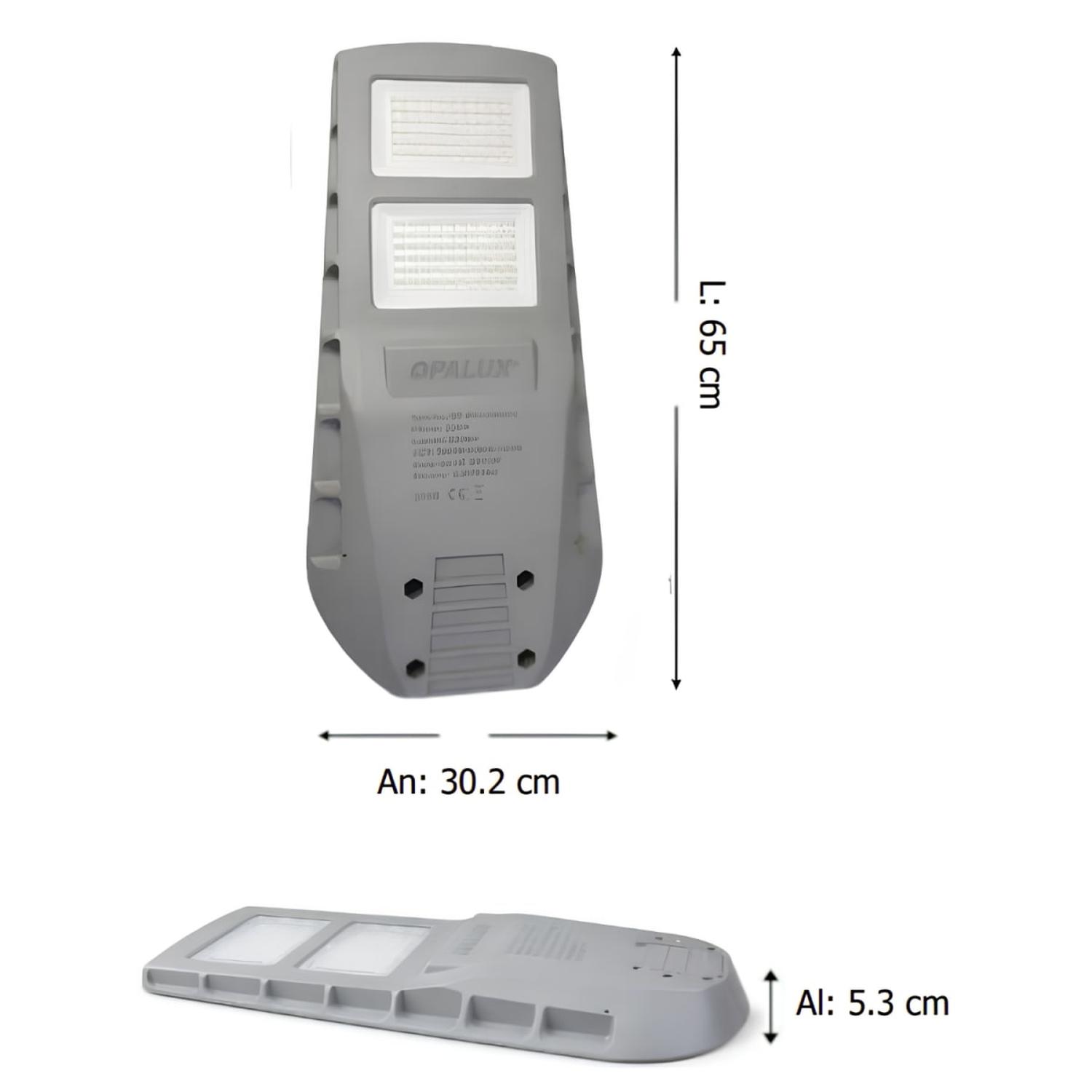 LUMINARIA SOLAR LED PASTORAL CON SENSOR RADAR Y FOTOCELDA 200W TRICOLOR OPALUX - 5