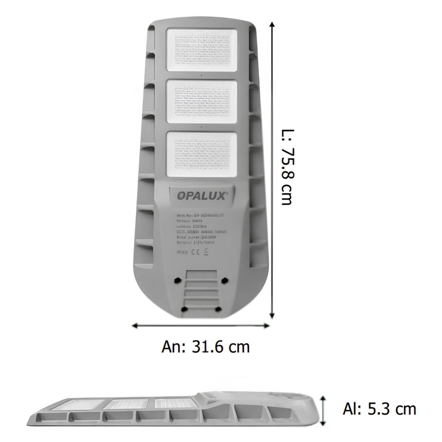 LUMINARIA SOLAR LED PASTORAL CON SENSOR RADAR Y FOTOCELDA 300W TRICOLOR OPALUX - 5