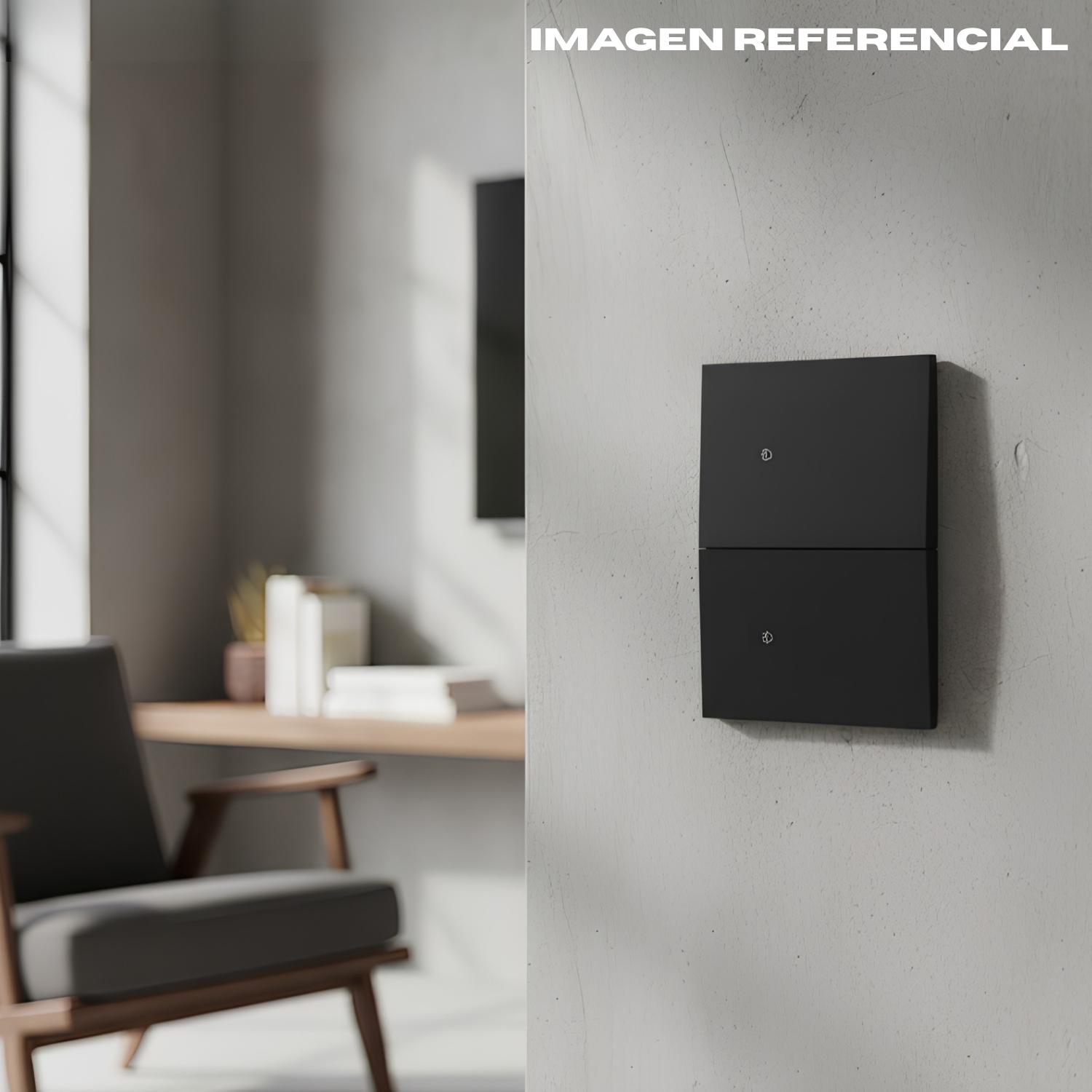 INTERRUPTOR DOBLE INTELIGENTE SMART WIFI COLOR NEGRO OPALUX - 2