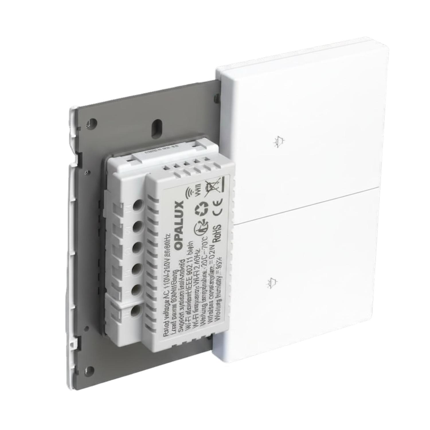 INTERRUPTOR DOBLE INTELIGENTE SMART WIFI COLOR BLANCO OPALUX - 4
