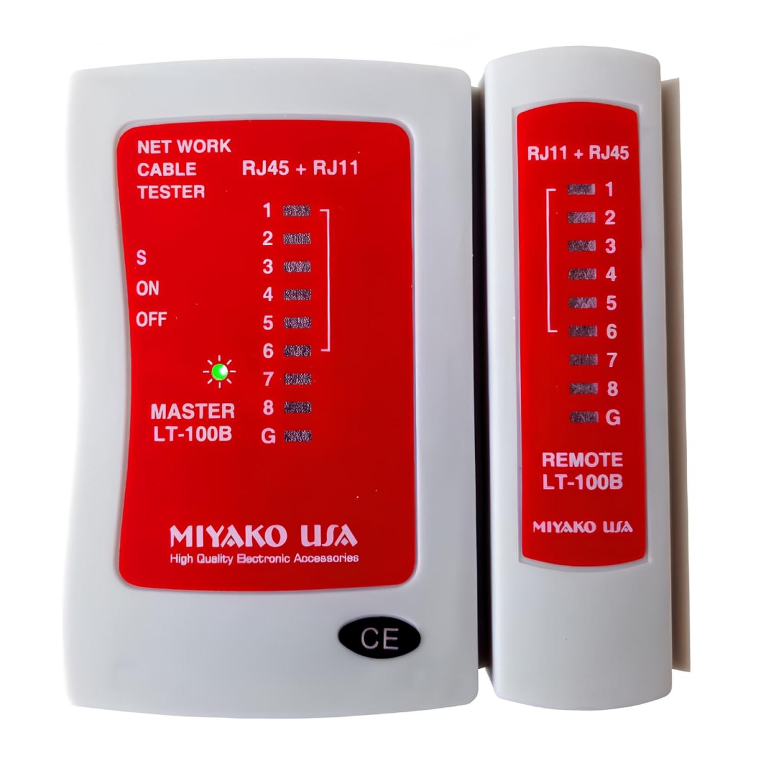 TESTEADOR PARA CABLE RED RJ45 MIYAKO - 1