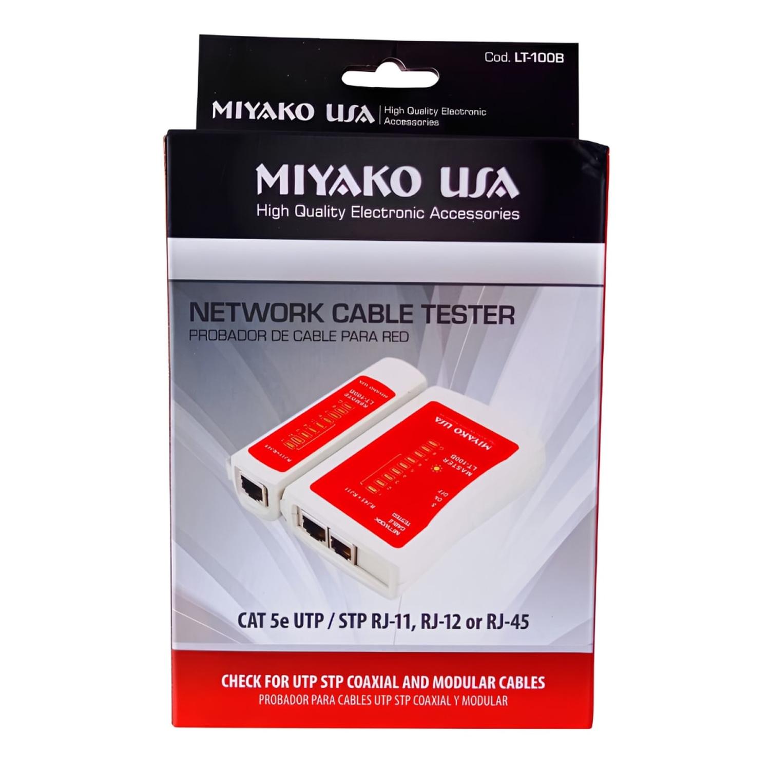 TESTEADOR PARA CABLE RED RJ45 MIYAKO - 6