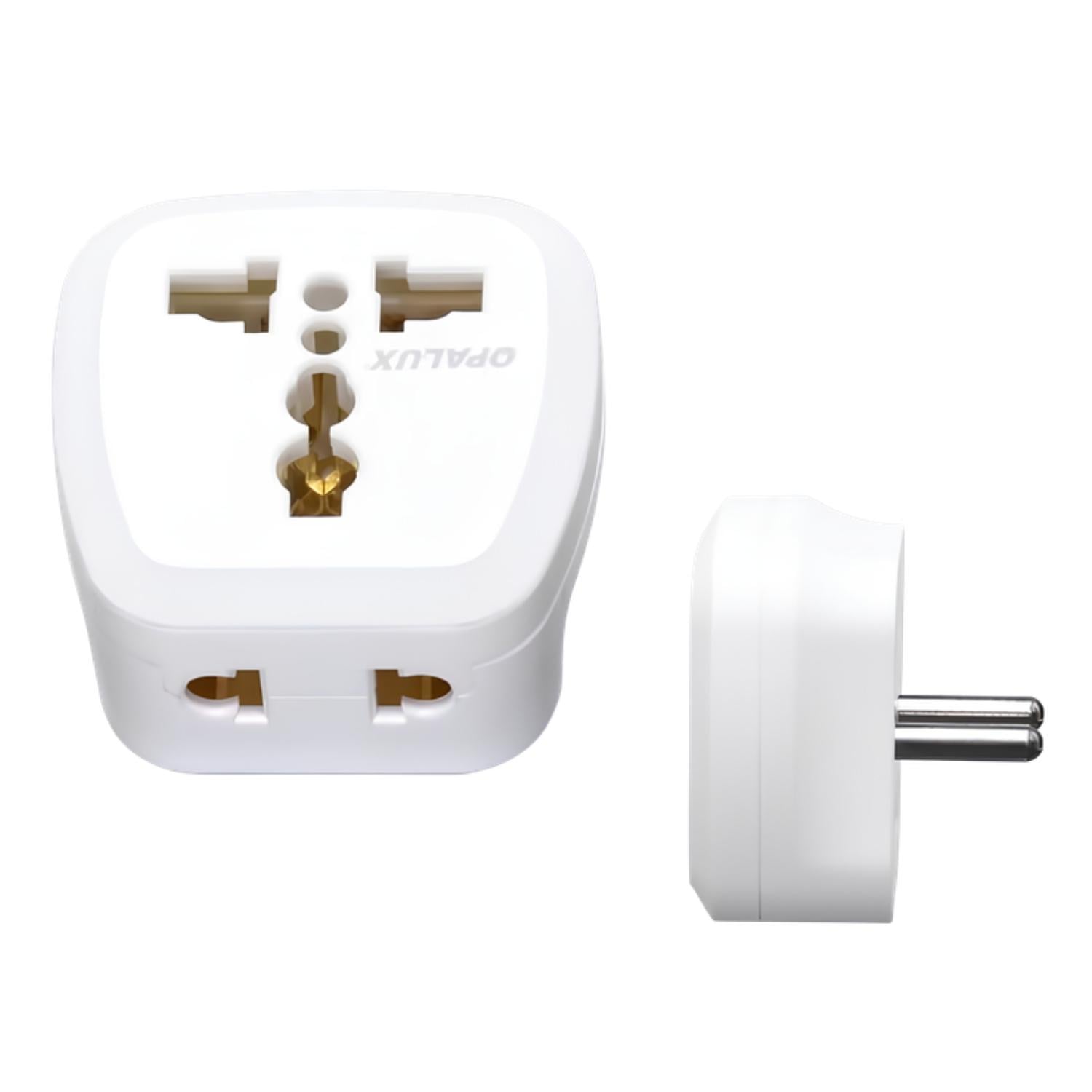 ADAPTADOR UNIVERSAL CON ENCHUFE REDONDO OPALUX - 1