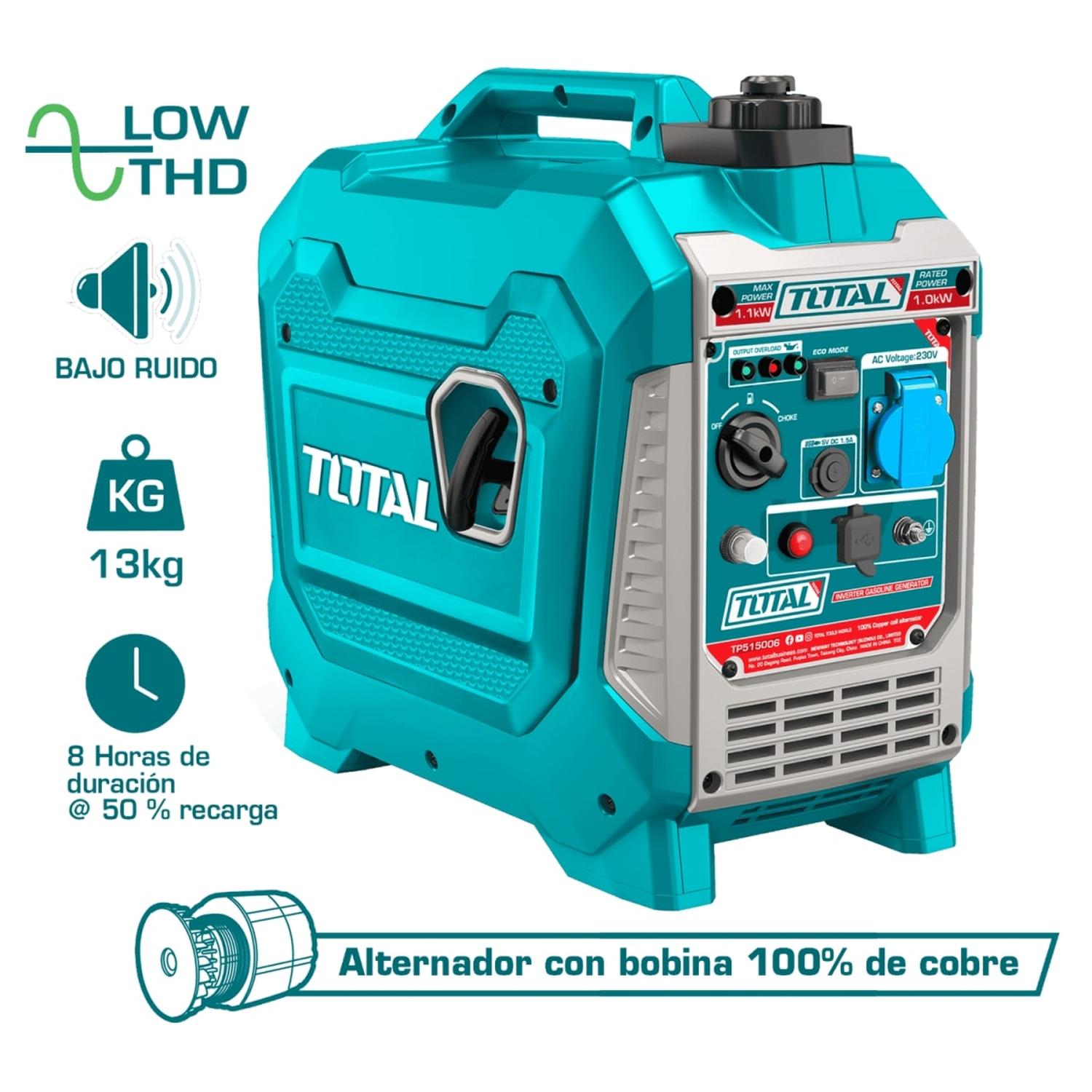 GENERADOR GASOLINERO SILENCIOSO 1100W ENCAPSULADO TOTAL - 5