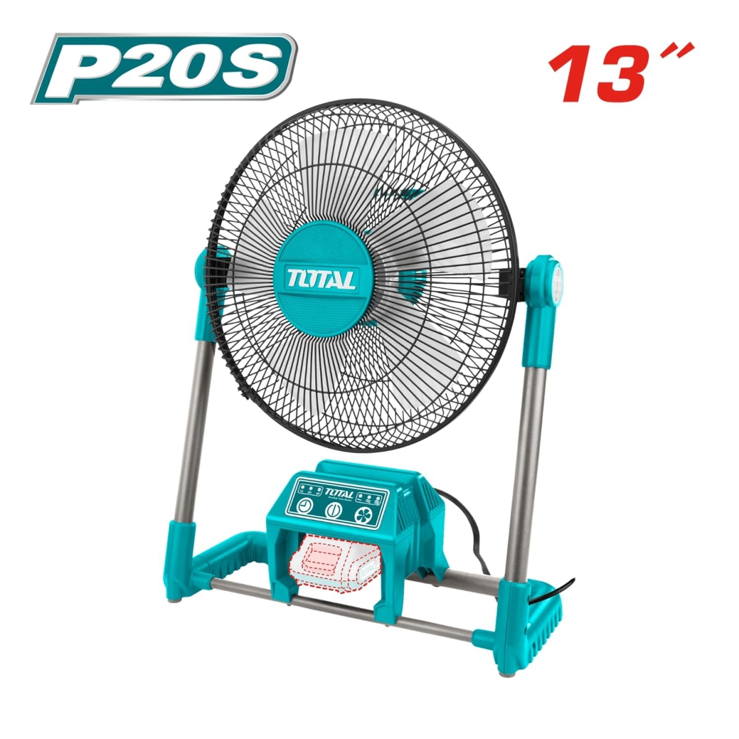 VENTILADOR 13' SISTEMA DUAL (BATERIA Y CORRIENTE) TOTAL - 4