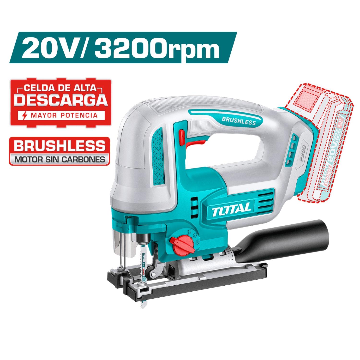 CALADORA 20V BRUSHLESS + 2 BAT 4AH + CARGADOR TOTAL - 4