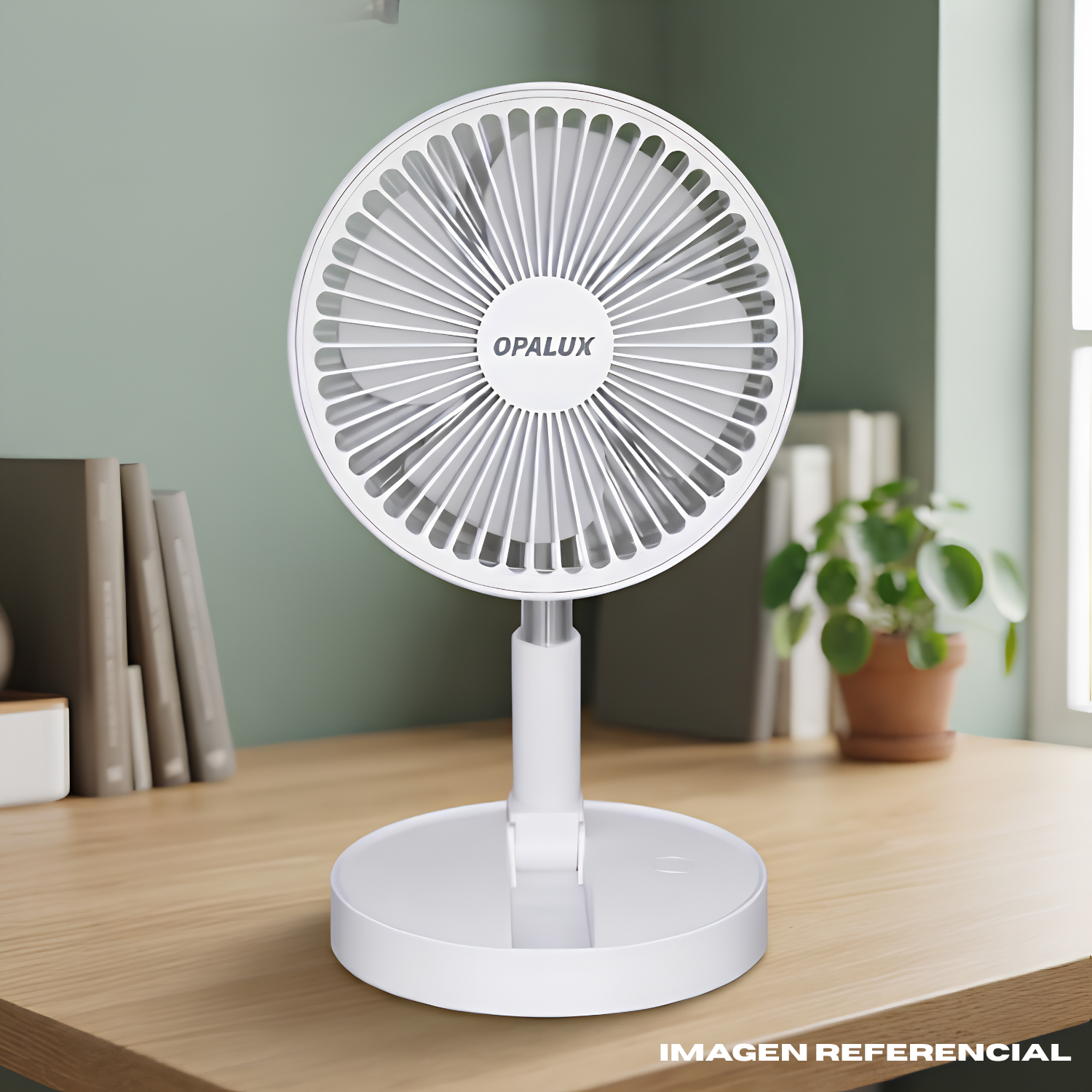 VENTILADOR PLEGABLE EXTENSIBLE 84 CM RECARGABLE OPALUX - 3
