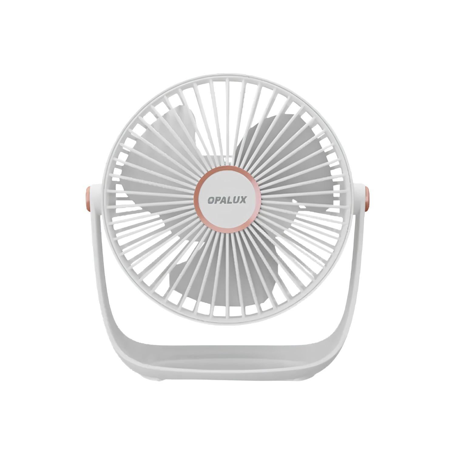 VENTILADOR PORTATIL RECARGABLE 5 VELOCIDADES BLANCO OPALUX - 1