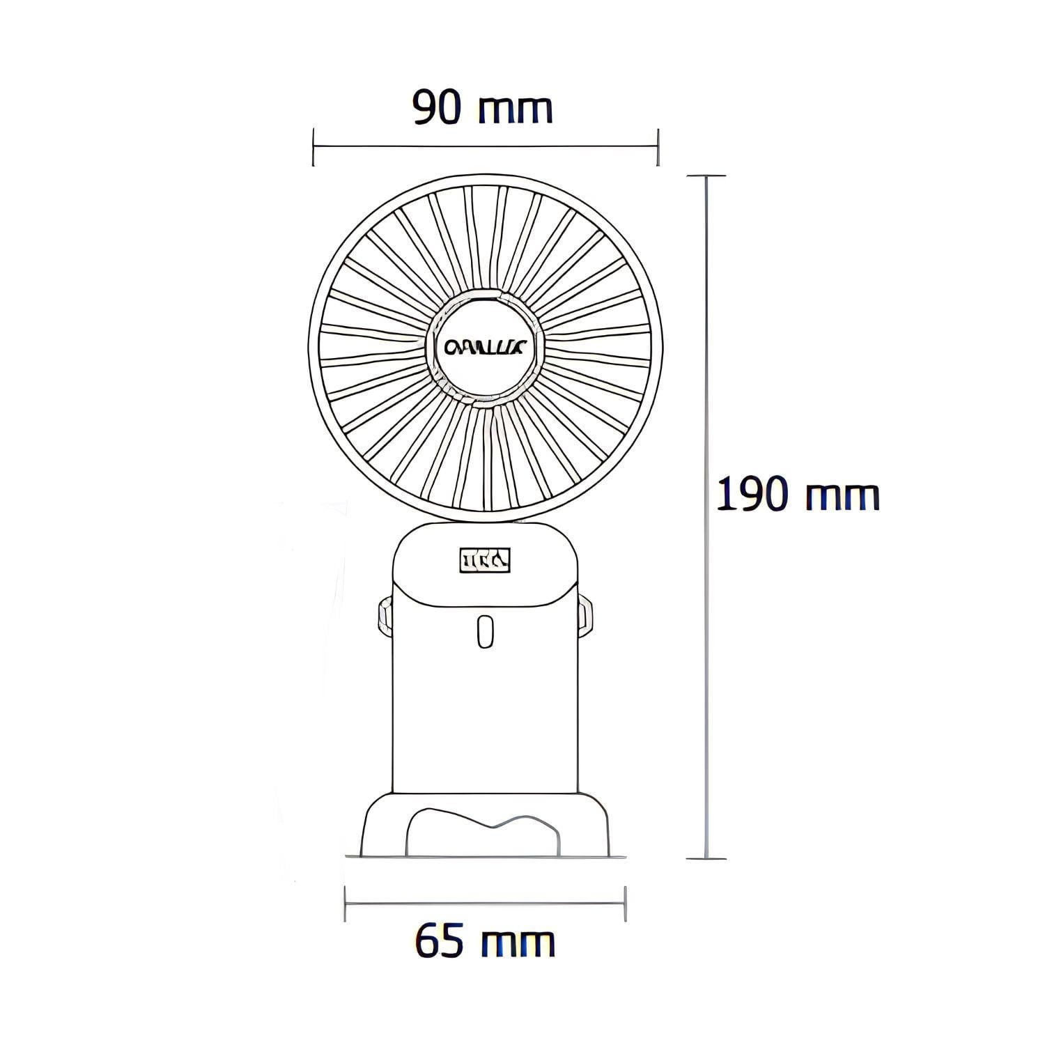 VENTILADOR RECARGABLE CON SOPORTE PARA CELULAR ROSADO OPALUX - 3