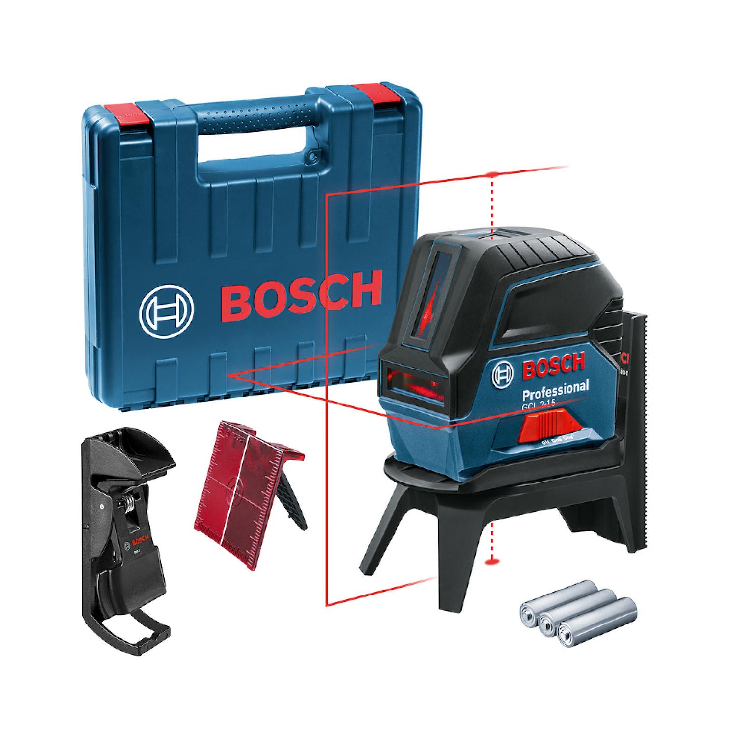 NIVEL LASER ROJO GCL 2-15 + RM1 + MALETÍN BOSCH - 1