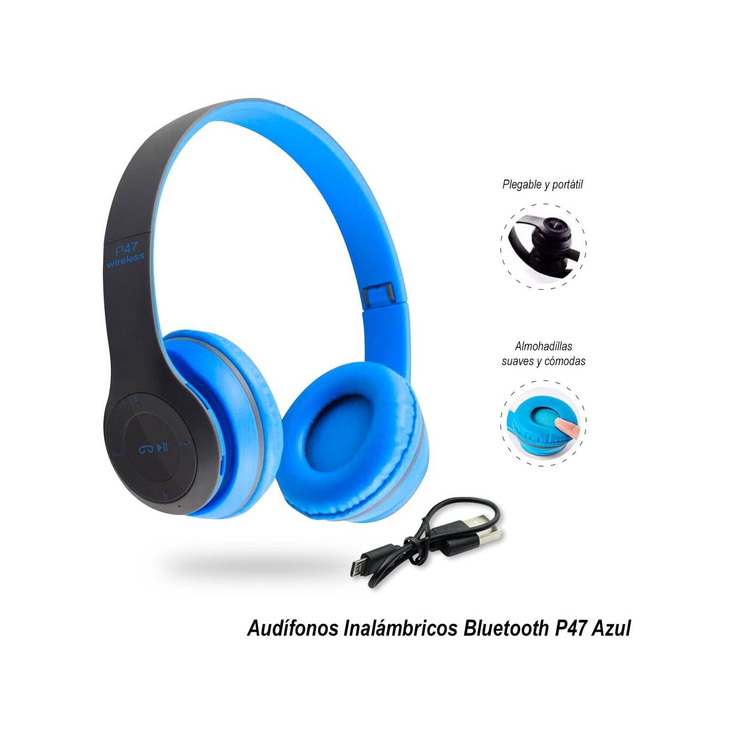 AUDÍFONOS INALÁMBRICOS P47 CON BLUETOOTH 5.0 - 1