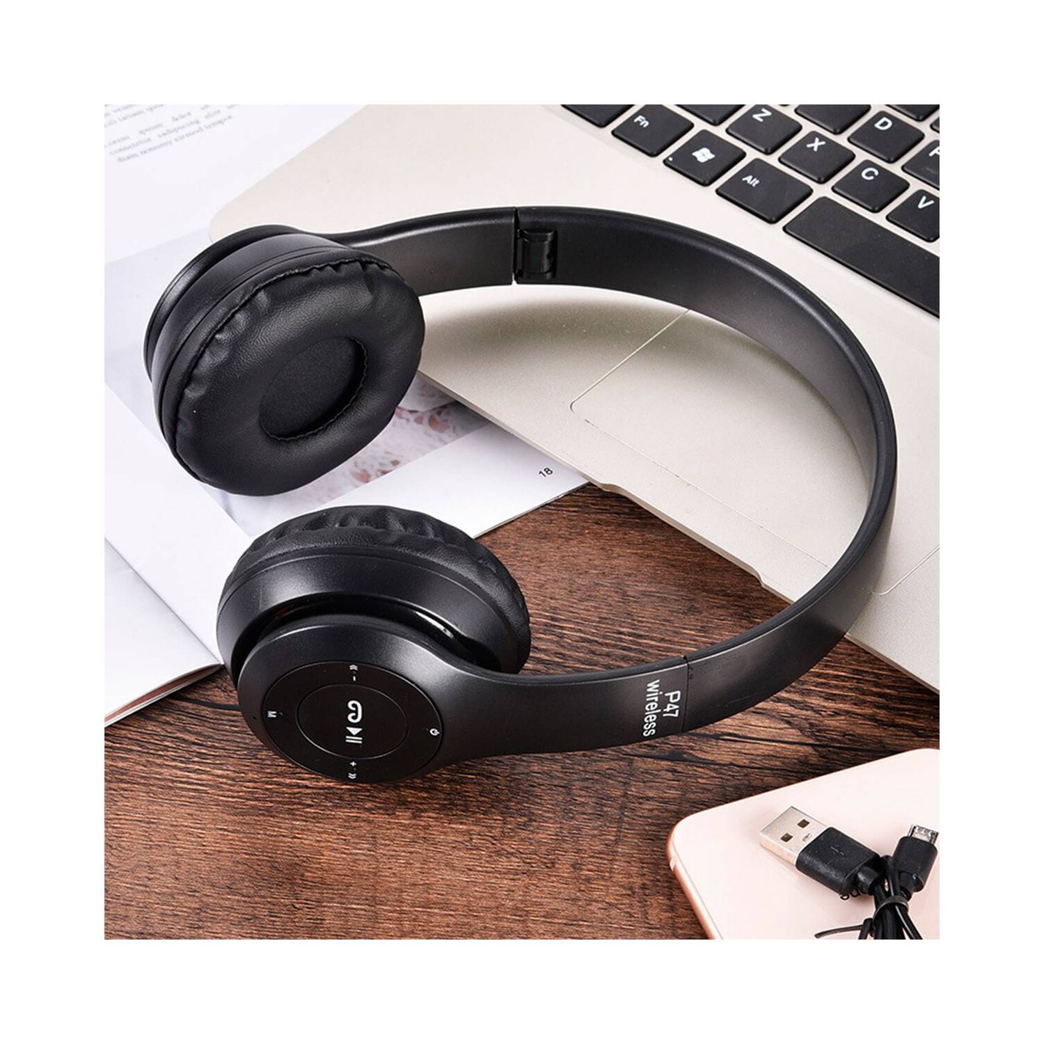 AUDÍFONOS INALÁMBRICOS P47 CON BLUETOOTH 5.0 - 3