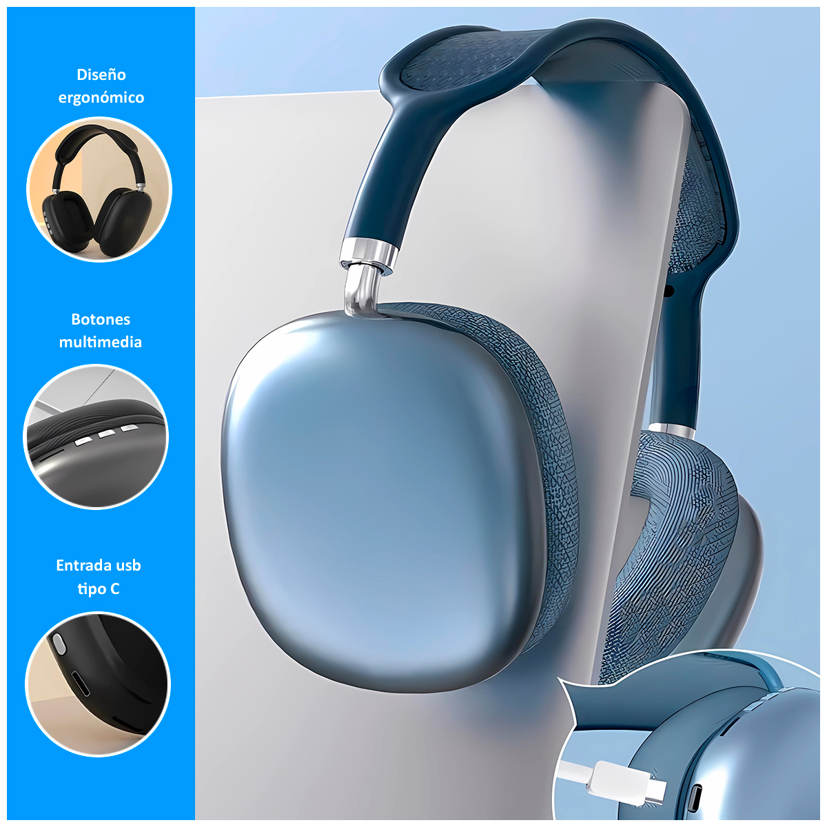 AUDÍFONOS INALÁMBRICOS P9 CON BLUETOOTH 5.0 - 2