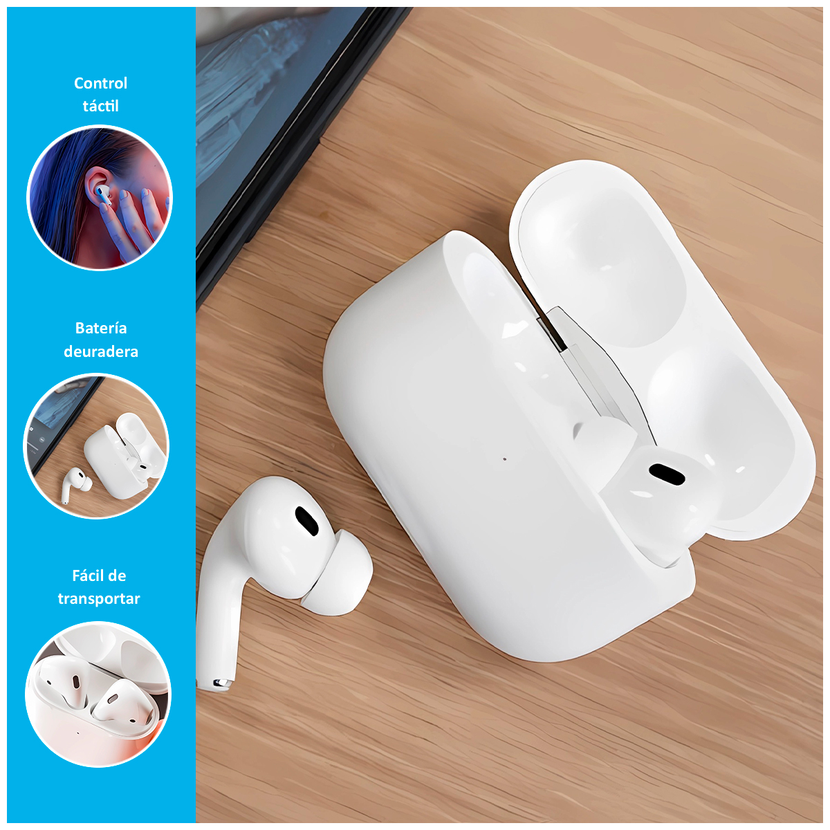 AUDÍFONOS IN-EAR BLUETOOTH 5.1 DE 2DA GENERACIÓN CON ESTUCHE DE CARGA - 2