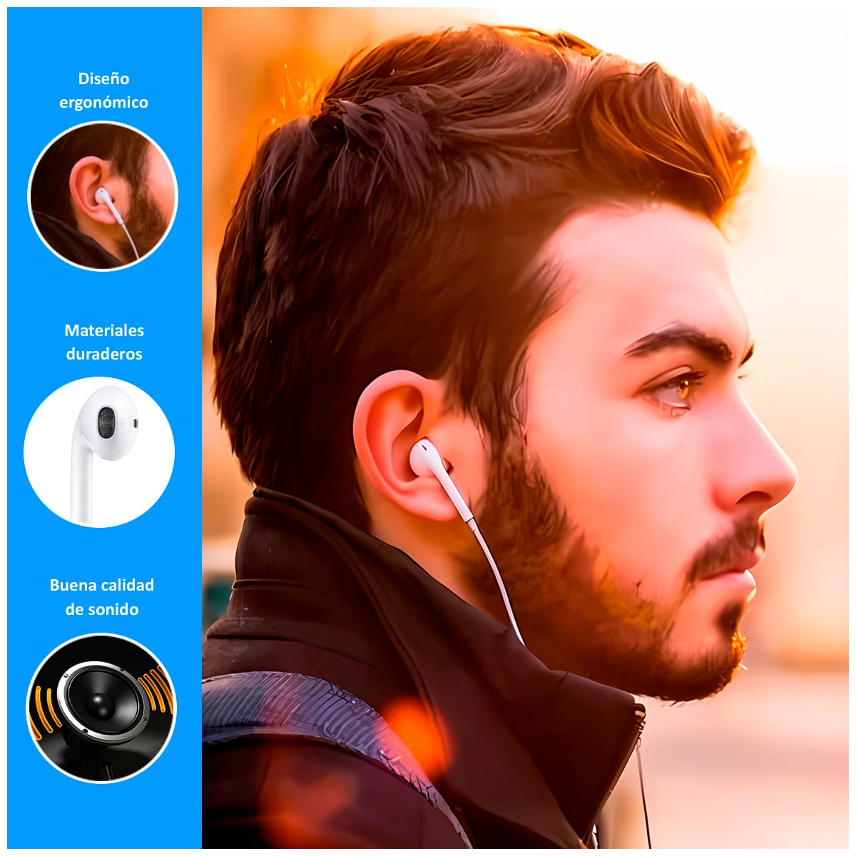 AUDÍFONOS IN-EAR DE 35MM CON AISLAMIENTO DE SONIDO - 2